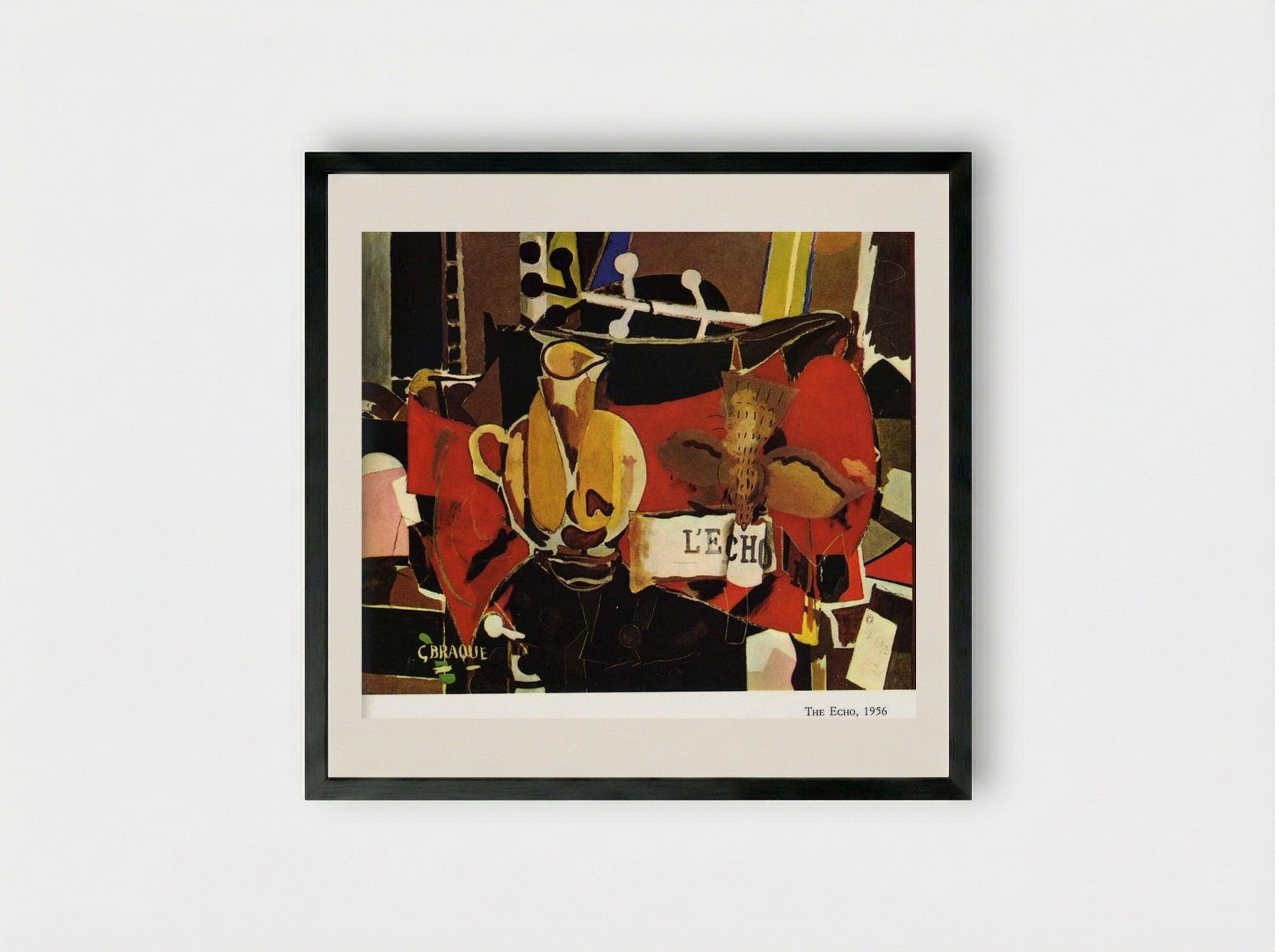 The Echo - Georges Braque - Framed Print Black