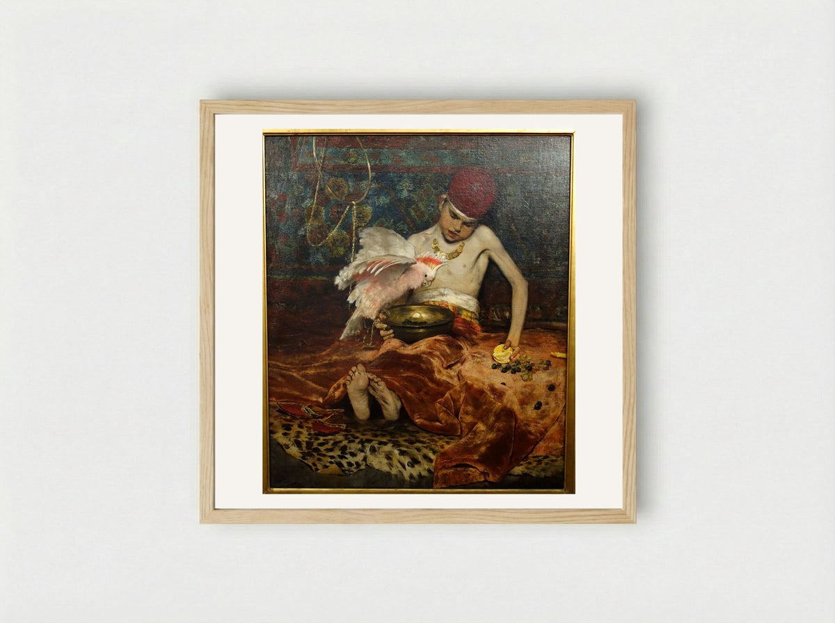 The Turkish Page - William Merritt Chase - Framed Print Wood