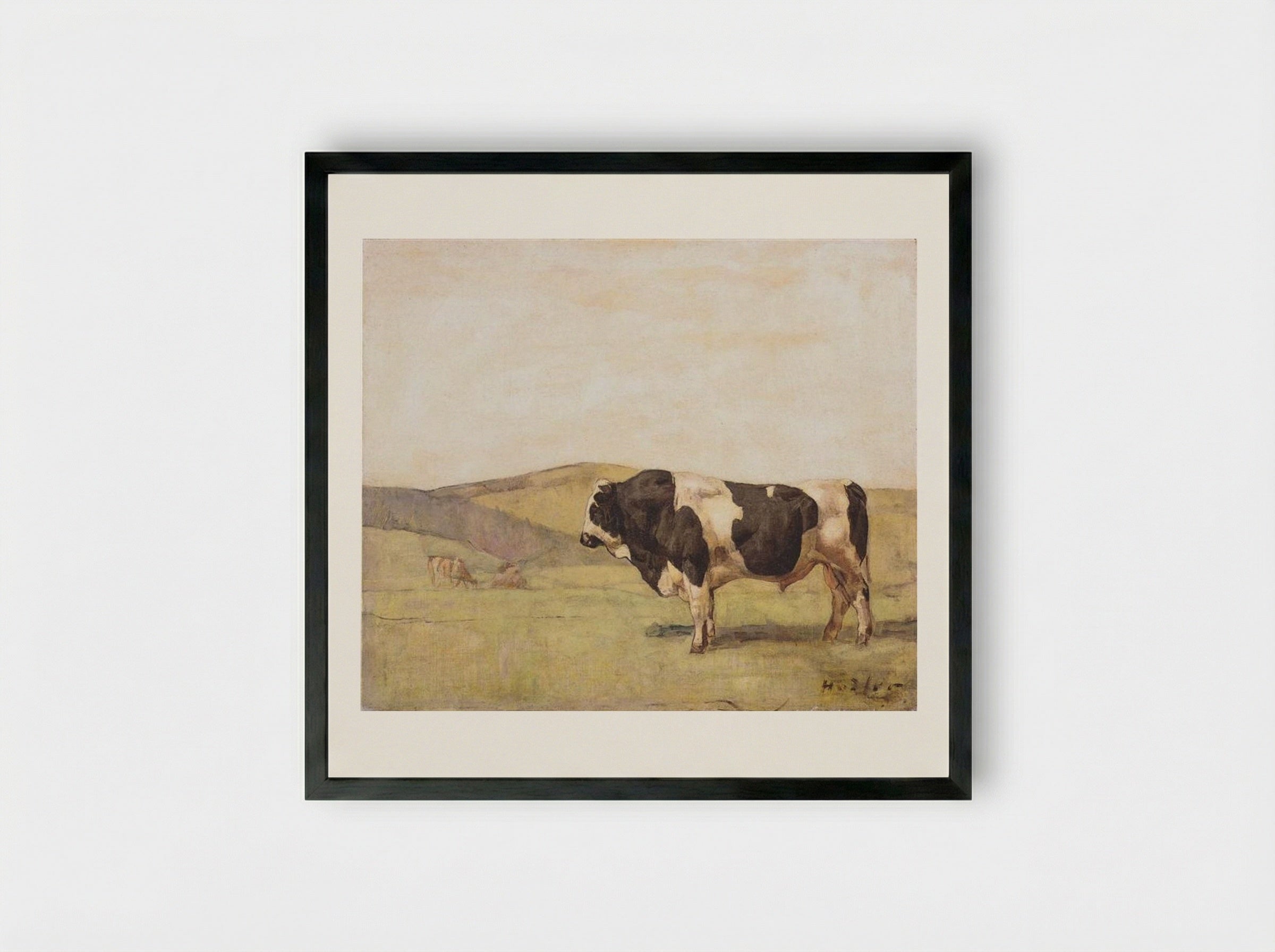The Bull - Ferdinand Hodler - Framed Print Black