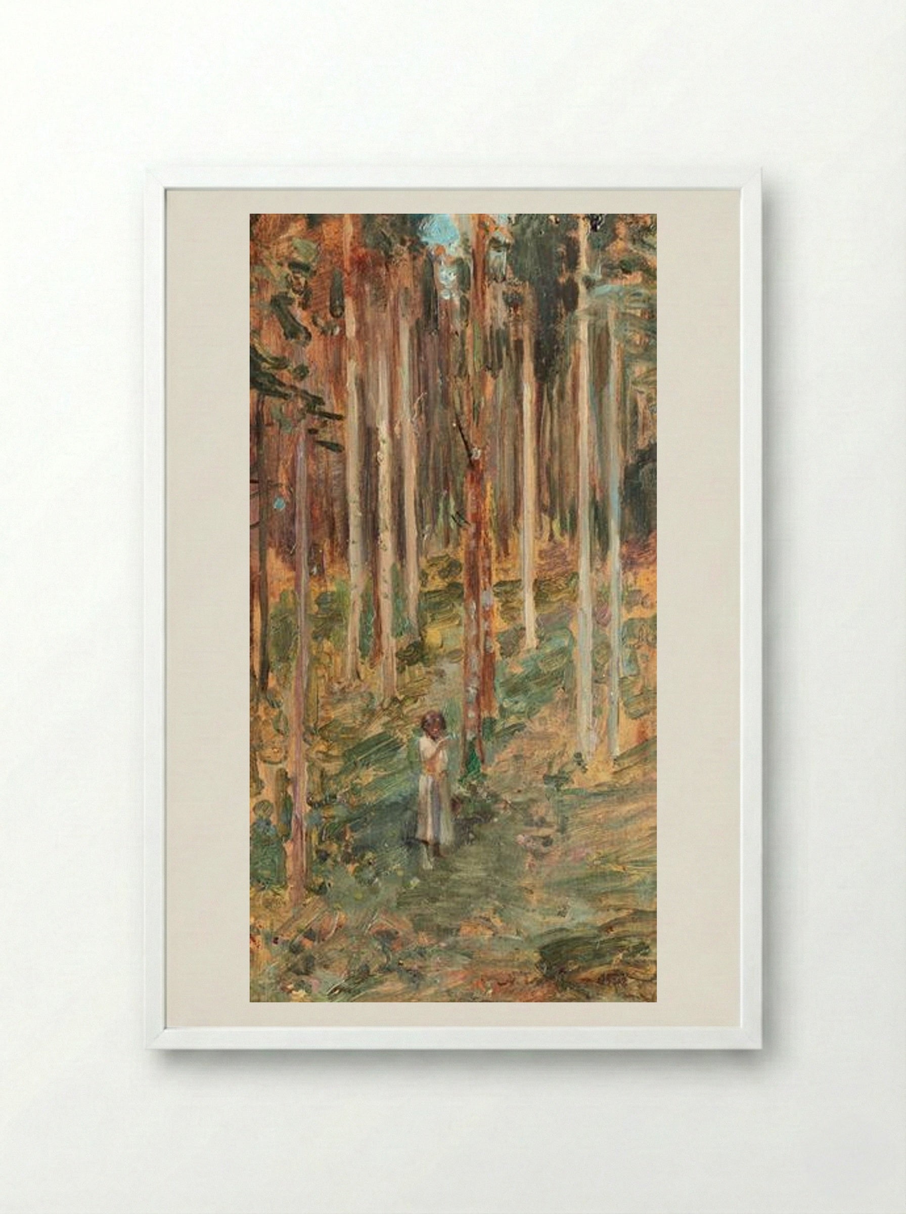 Birch Wood - Nicolae Vermont - Framed Print White