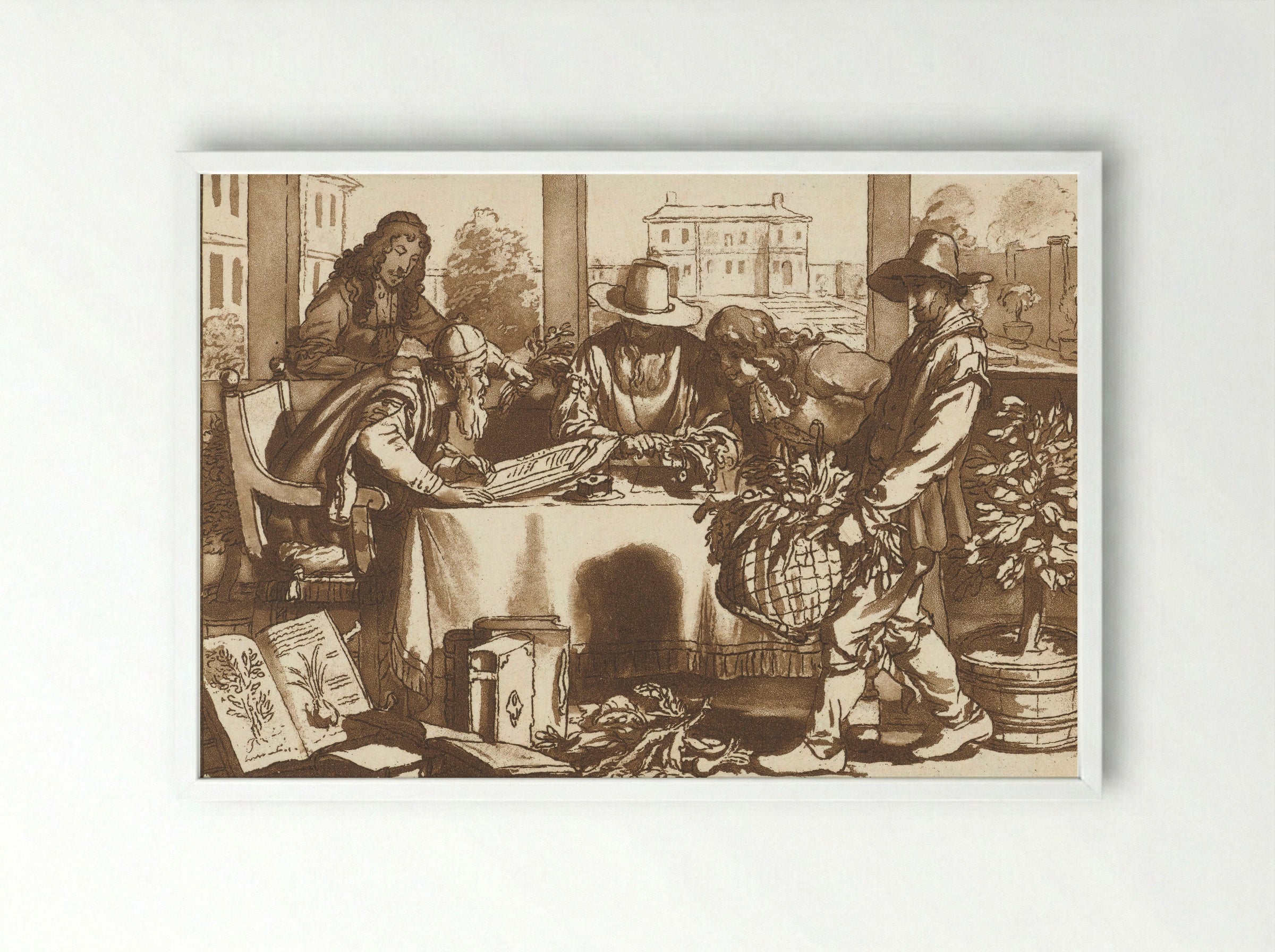Botanicus - Cornelis Brouwer - Framed Print White