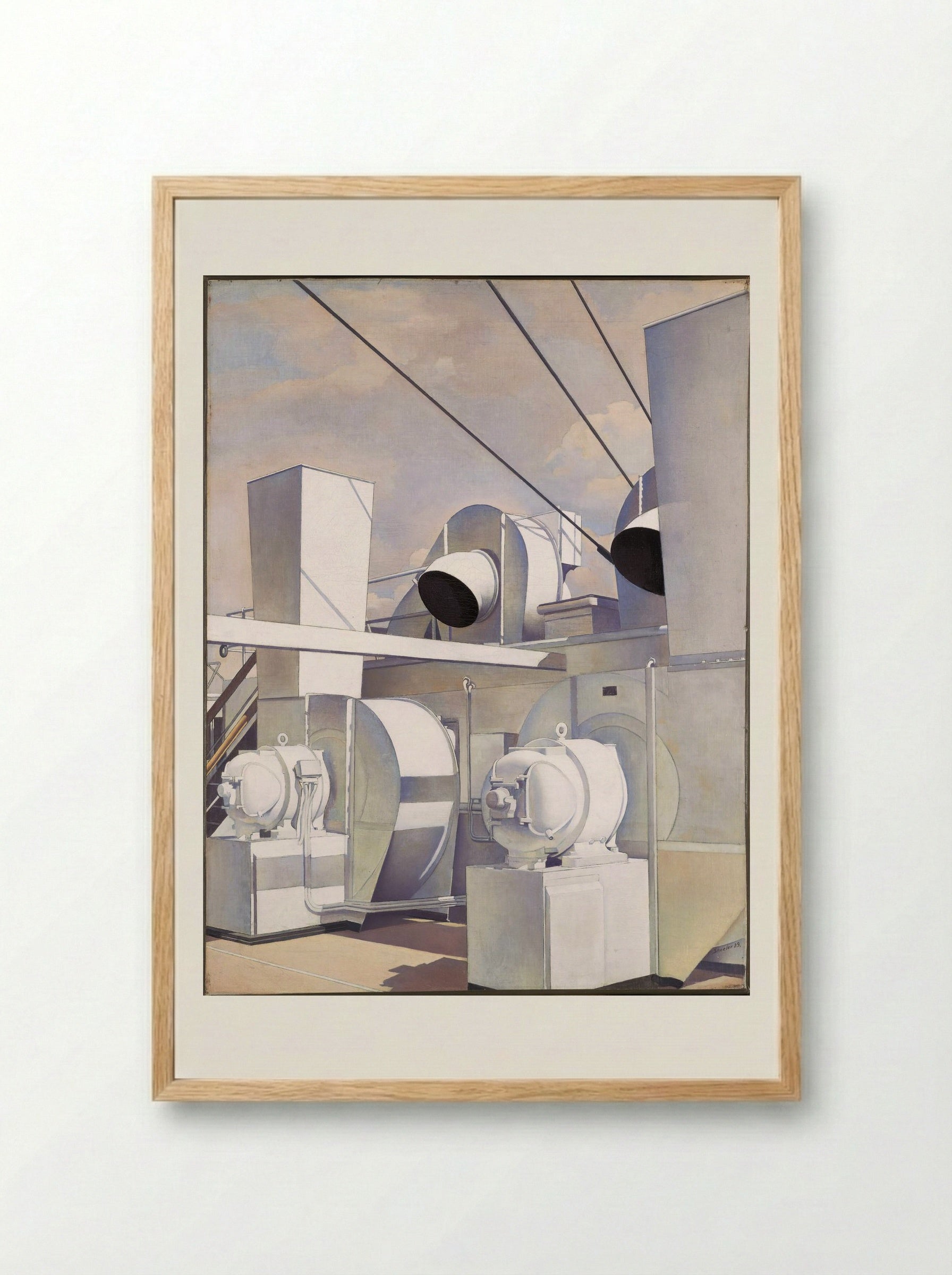 Upper Deck - Charles Sheeler - Framed Print Wood