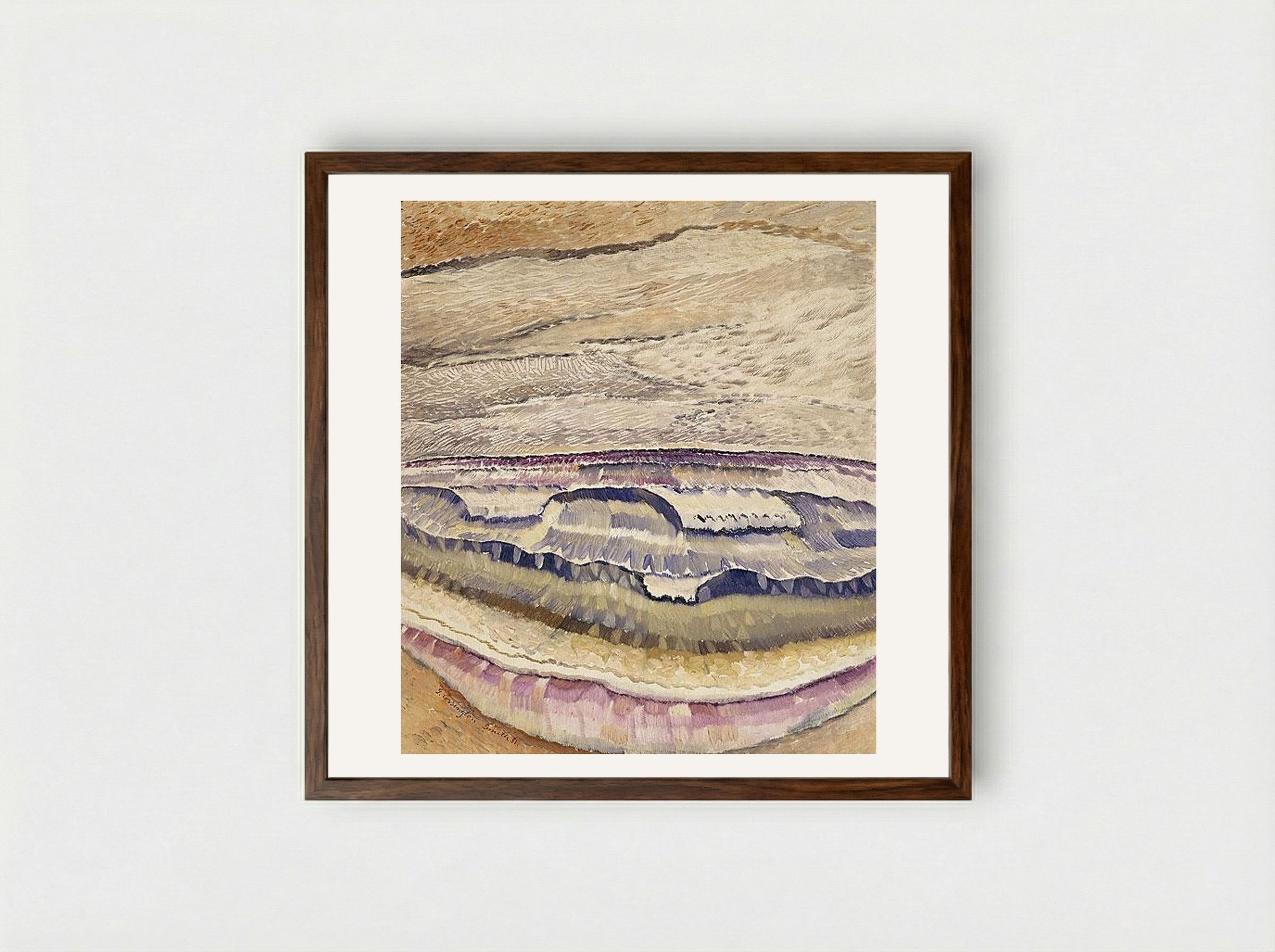 Sea Wave - Grace Cossington Smith - Framed Print Dark Wood