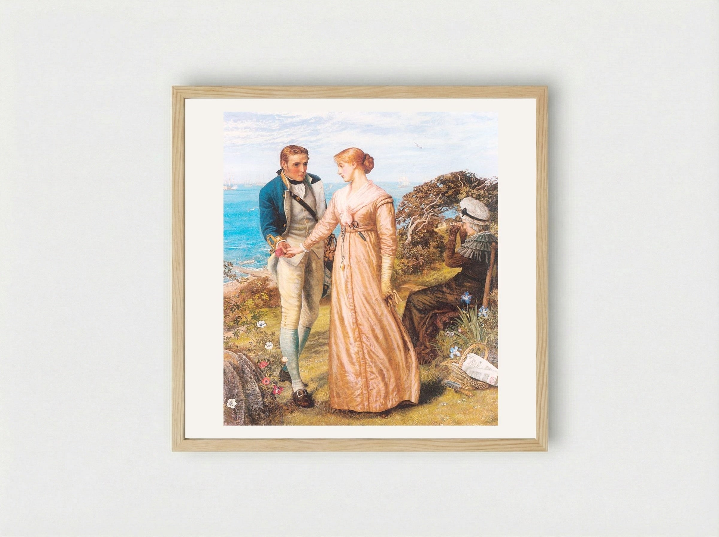 The Sailing Signal Gun - Arthur Hughes - Framed Print Wood