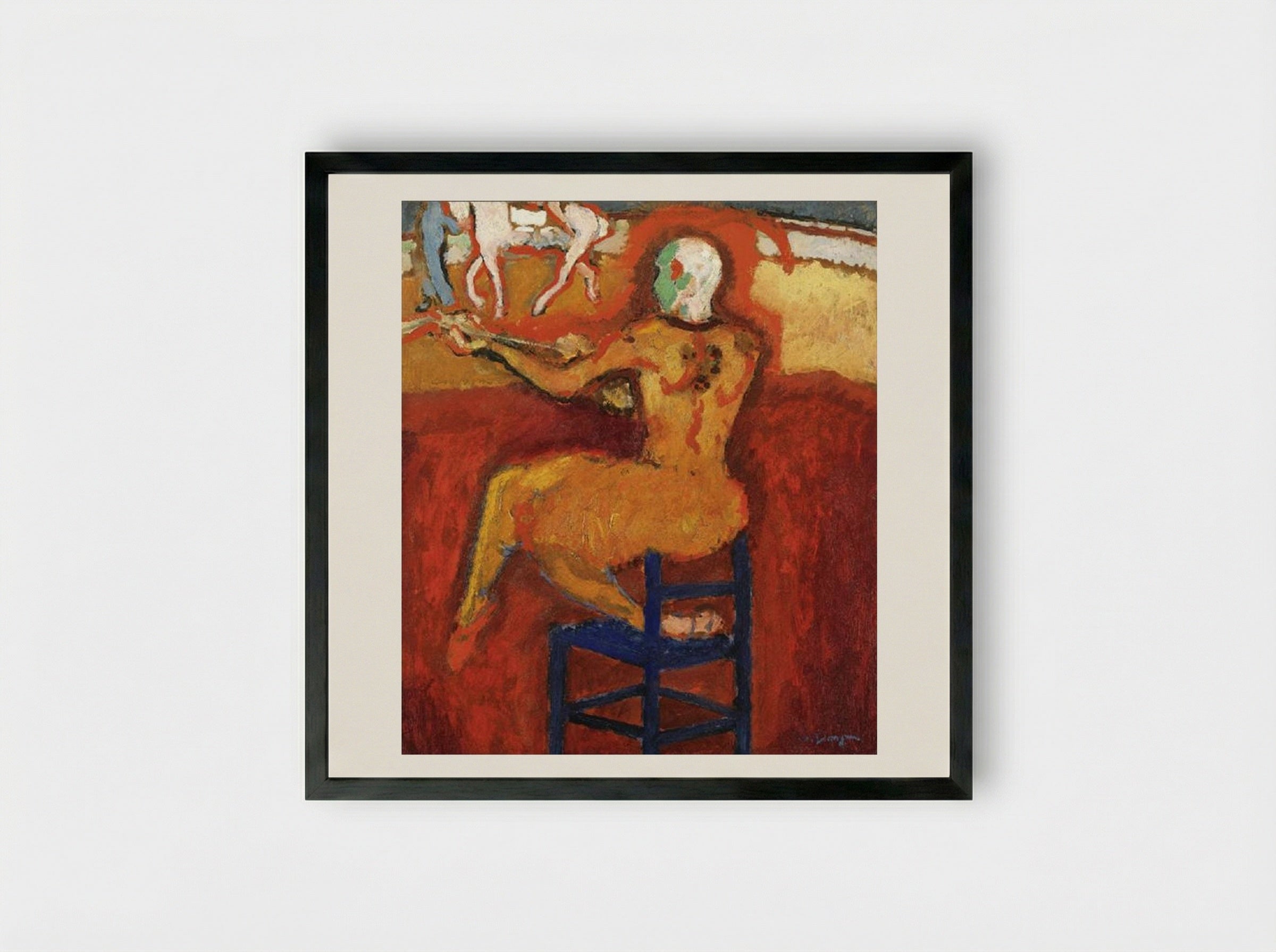 The Red Clown - Kees van Dongen - Framed Print Black