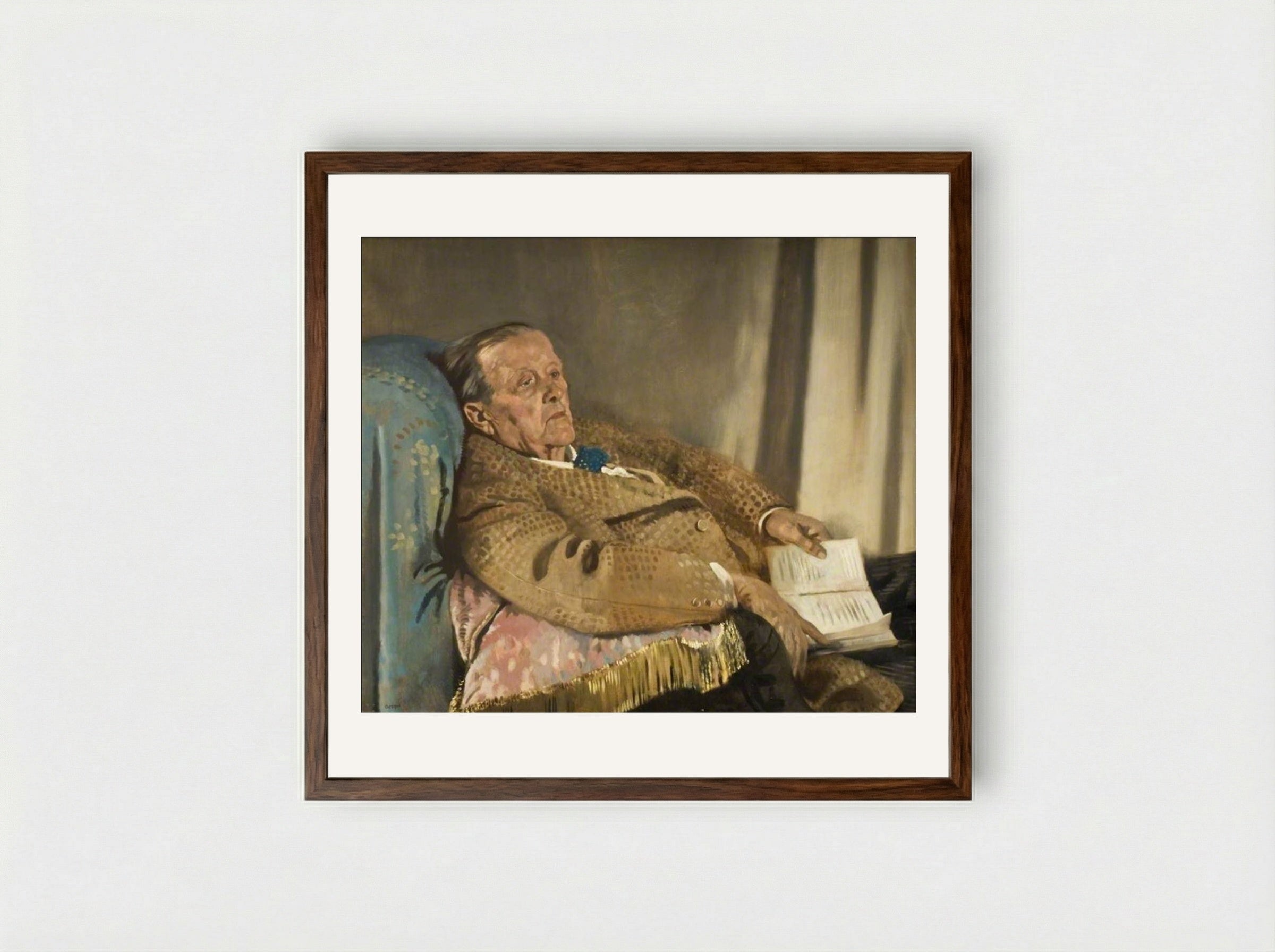 Sir Edwin Ray Lankester - Sir William Orpen - Framed Print Dark Wood