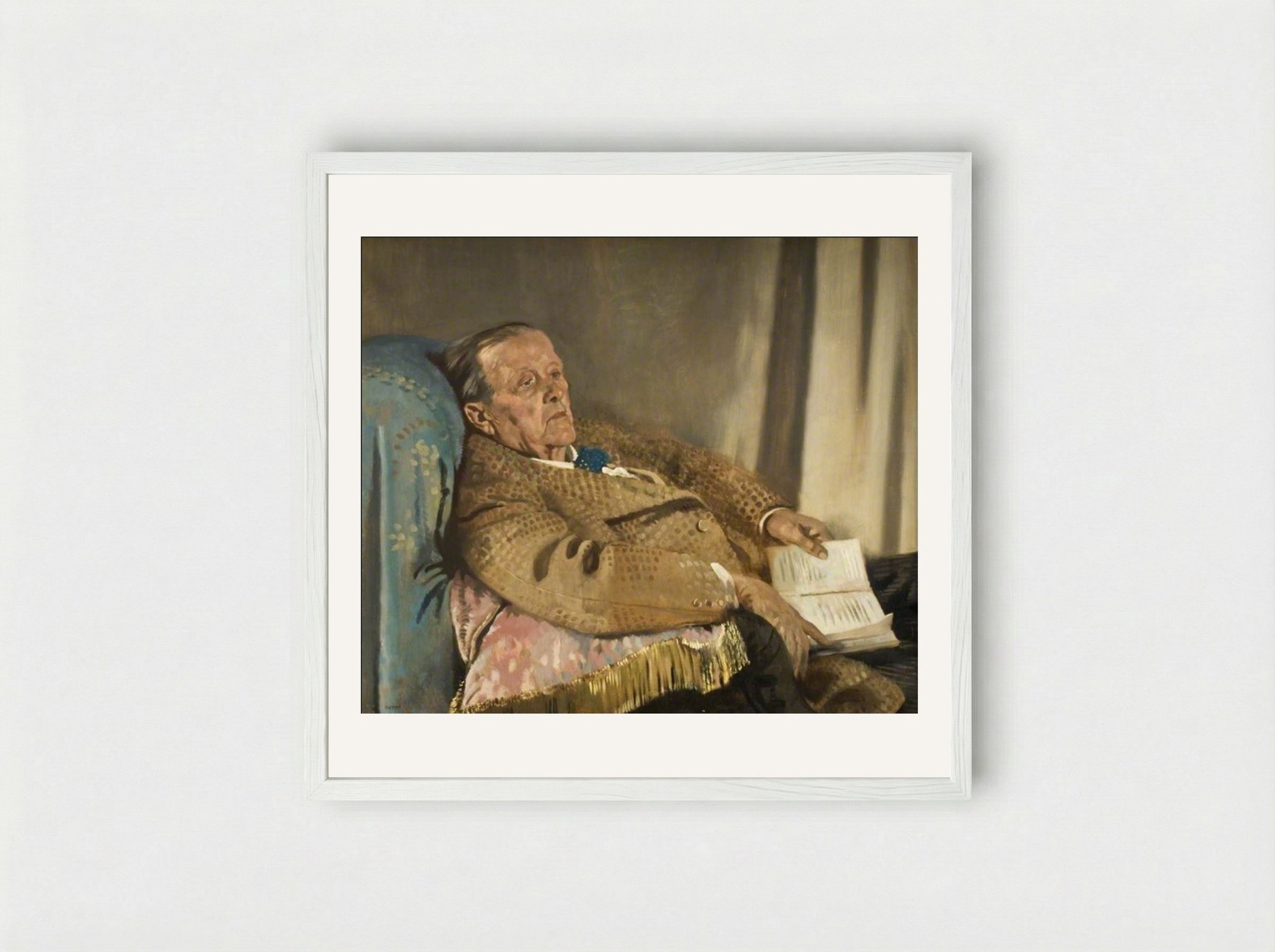 Sir Edwin Ray Lankester - Sir William Orpen - Framed Print White