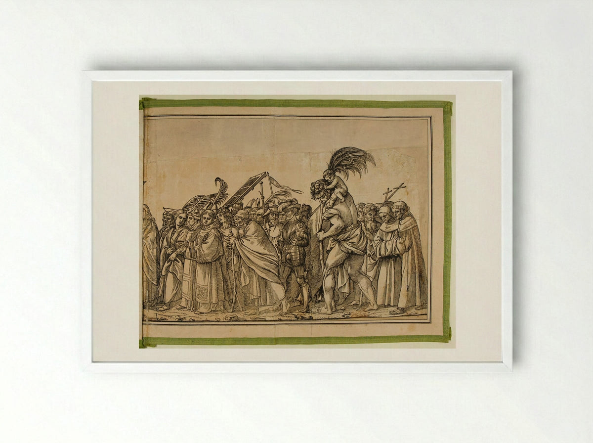 Triumph of Christ - Andrea Andreani - Framed Print White