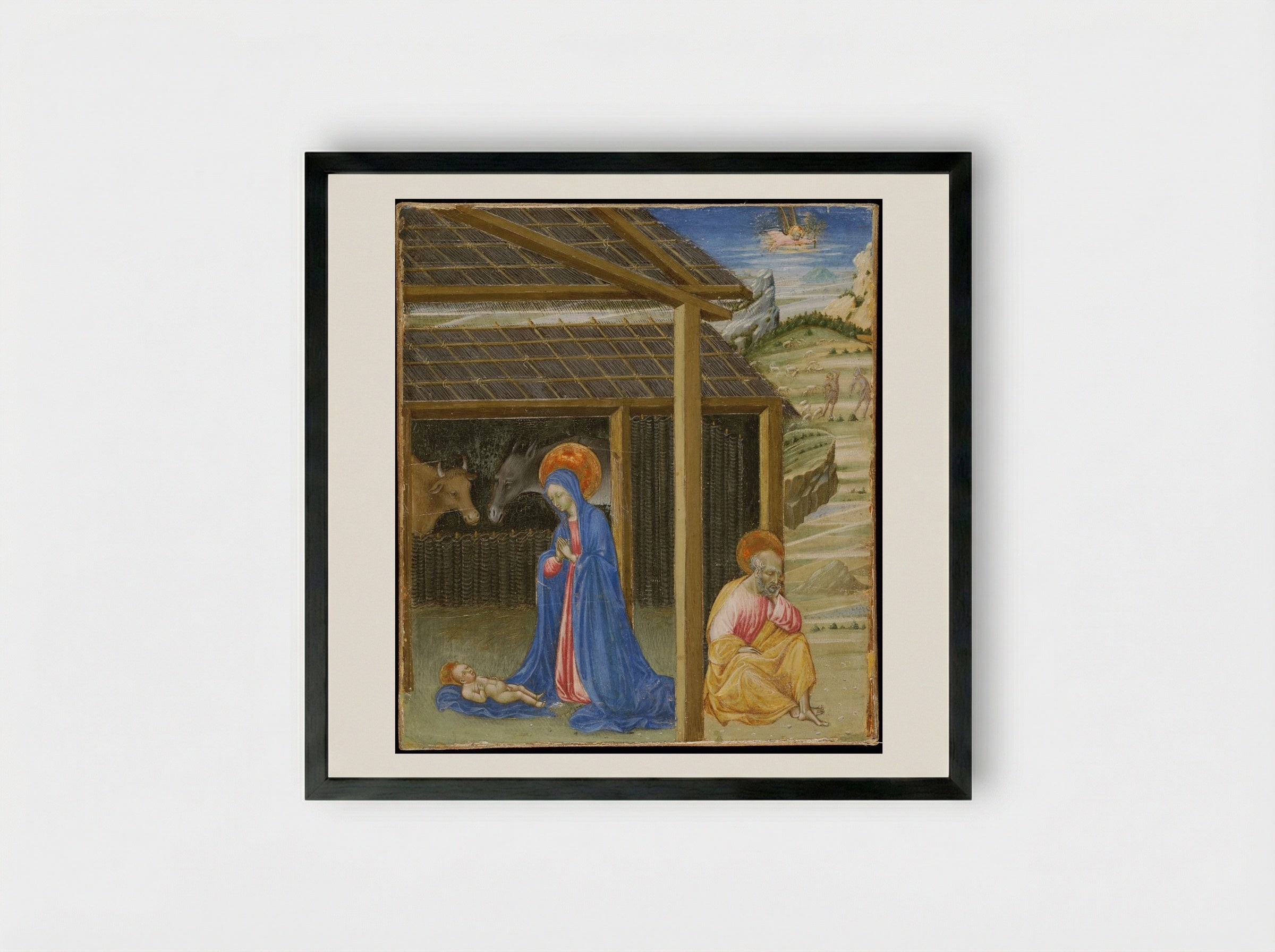 The Nativity - Giovanni di Paolo - Framed Print Black