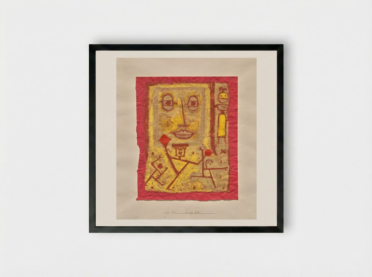 God of War (Kriegs-Gott) - Paul Klee - Framed Print Black