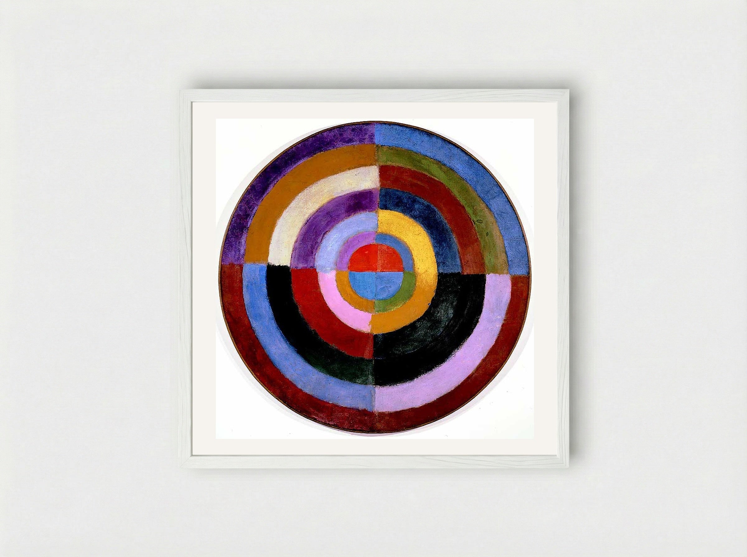 Premier Disque - Robert Delaunay - Framed Print White