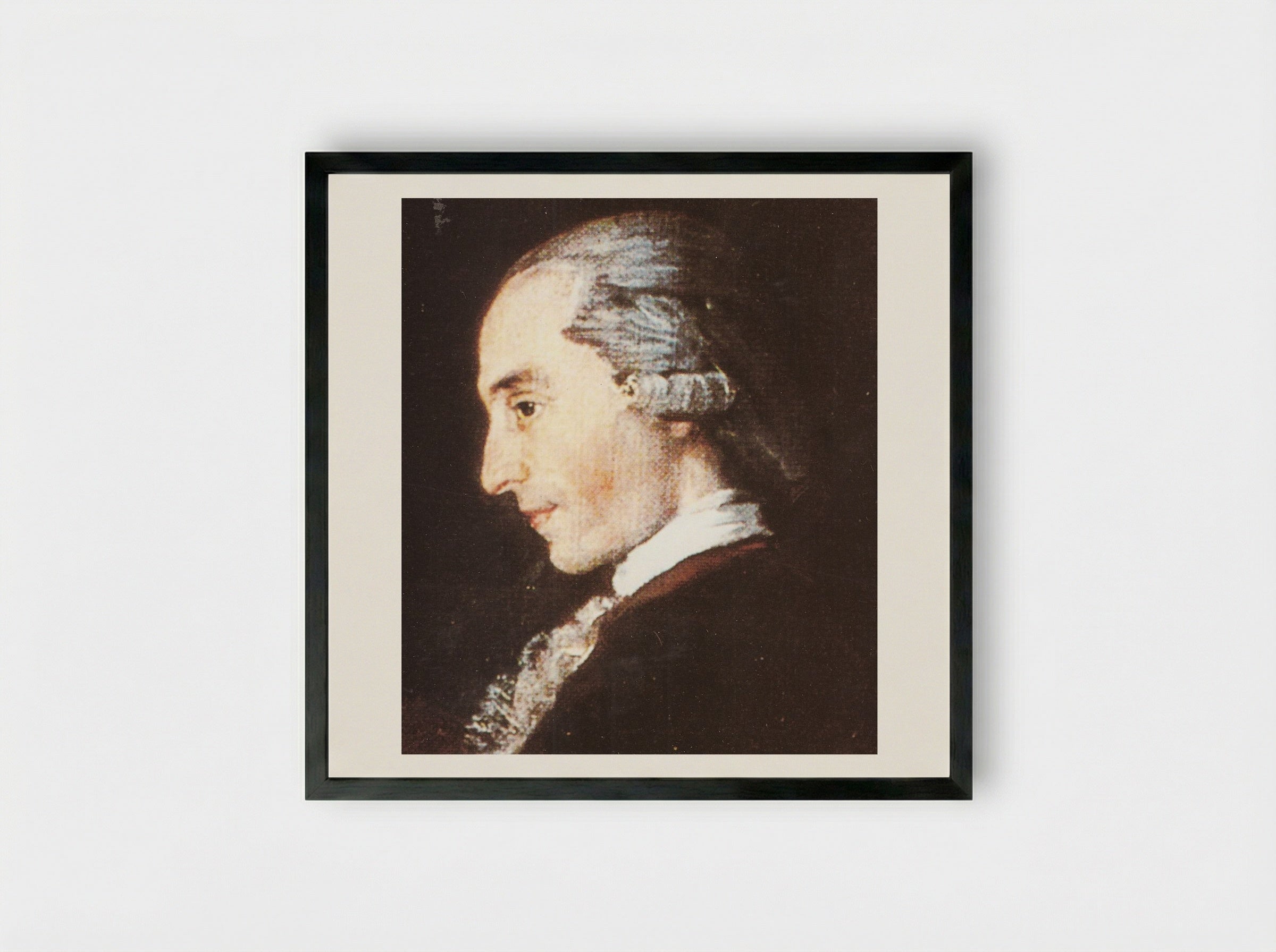The Family of the Infante Don Luis (Detail) - Francisco Goya - Framed Print Black