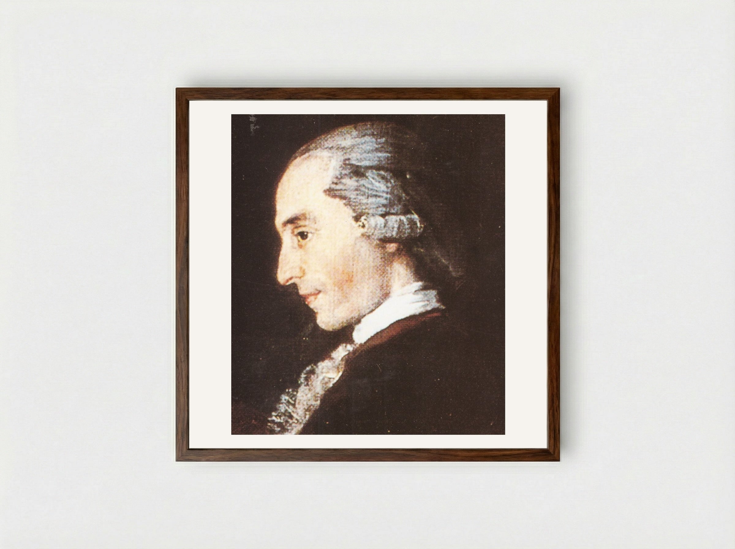 The Family of the Infante Don Luis (Detail) - Francisco Goya - Framed Print Dark Wood