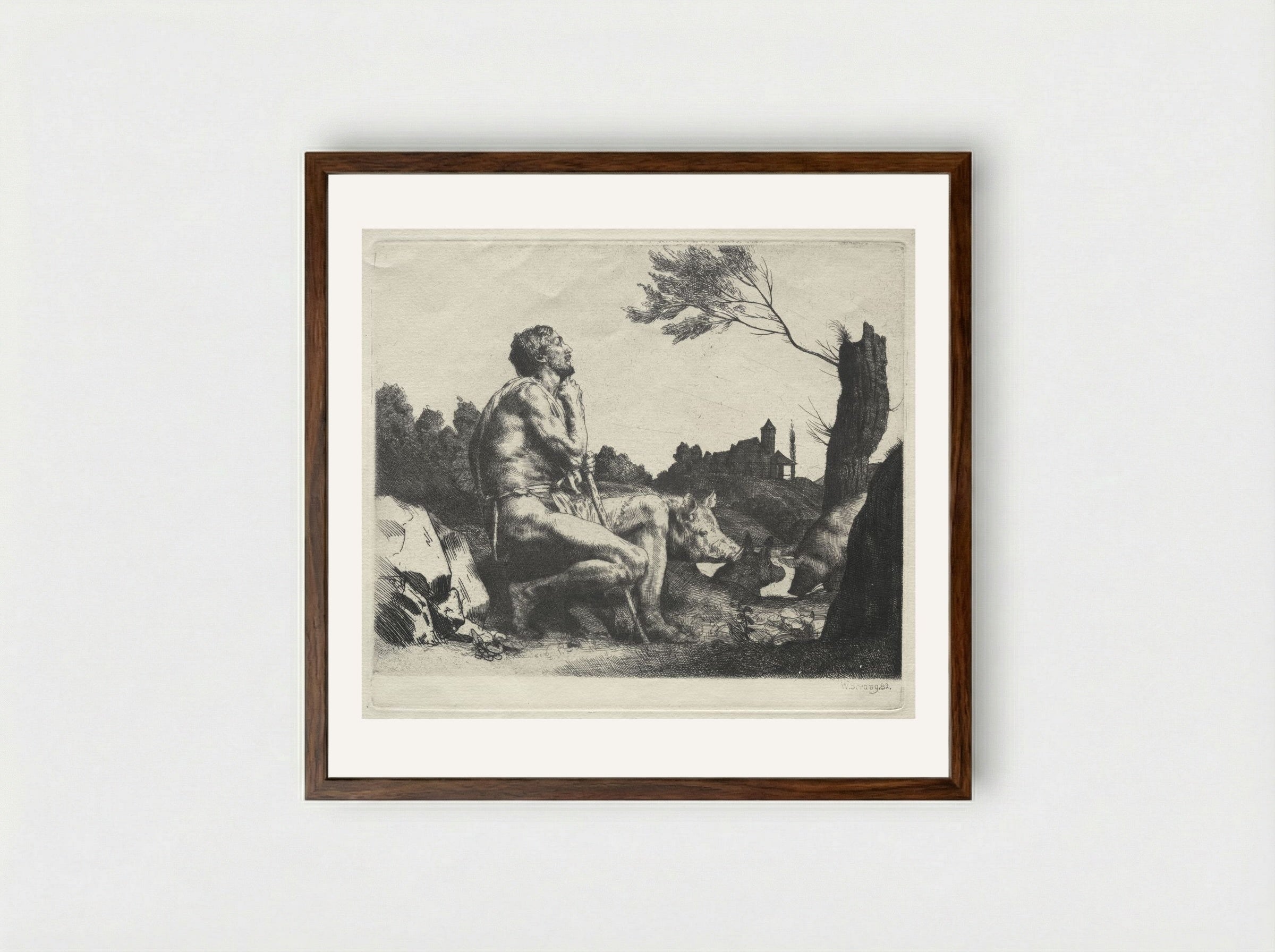 The Prodigal Son - William Strang - Framed Print Dark Wood