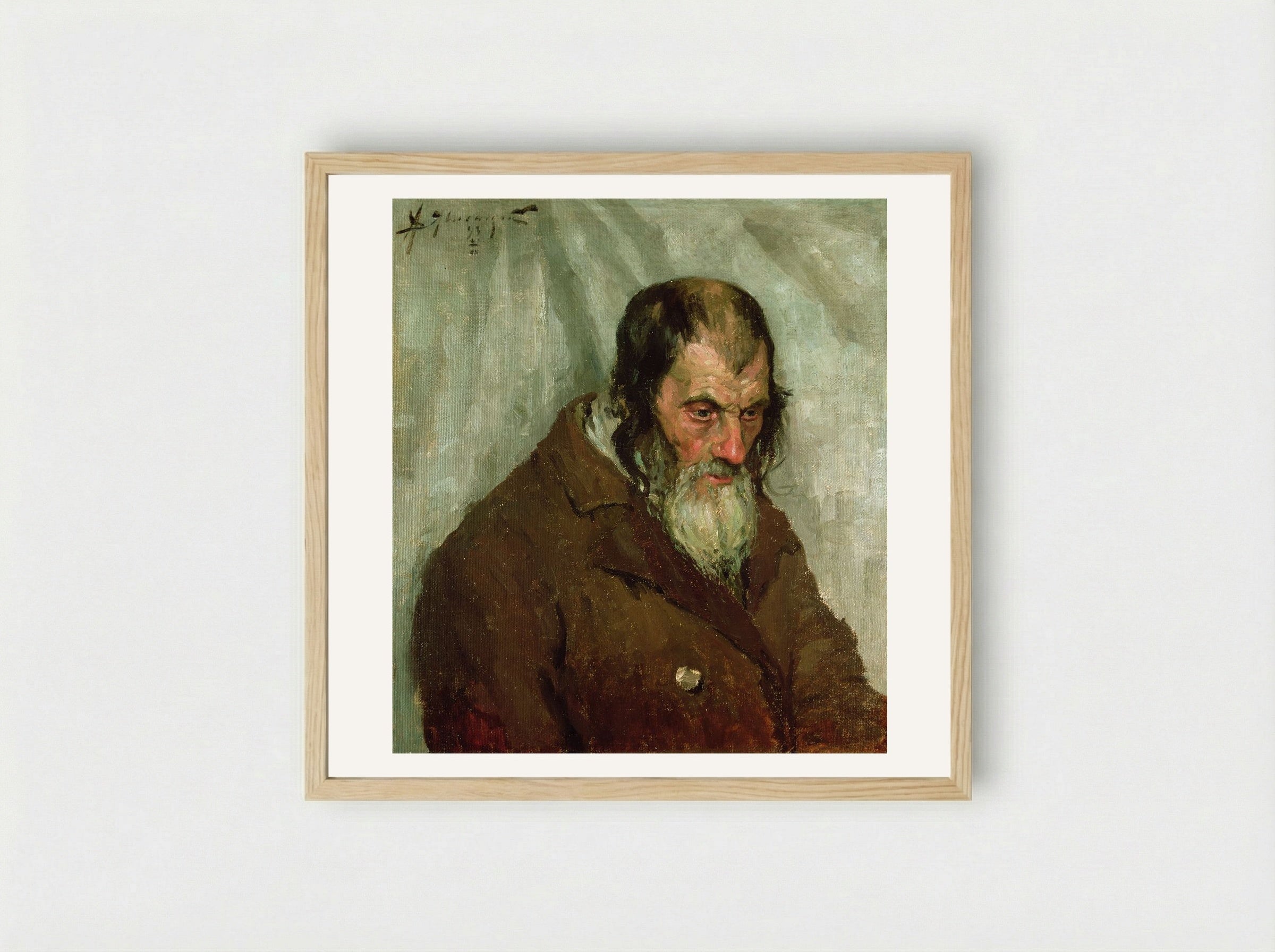 The Old Jew - Alexej von Jawlensky - Framed Print Wood