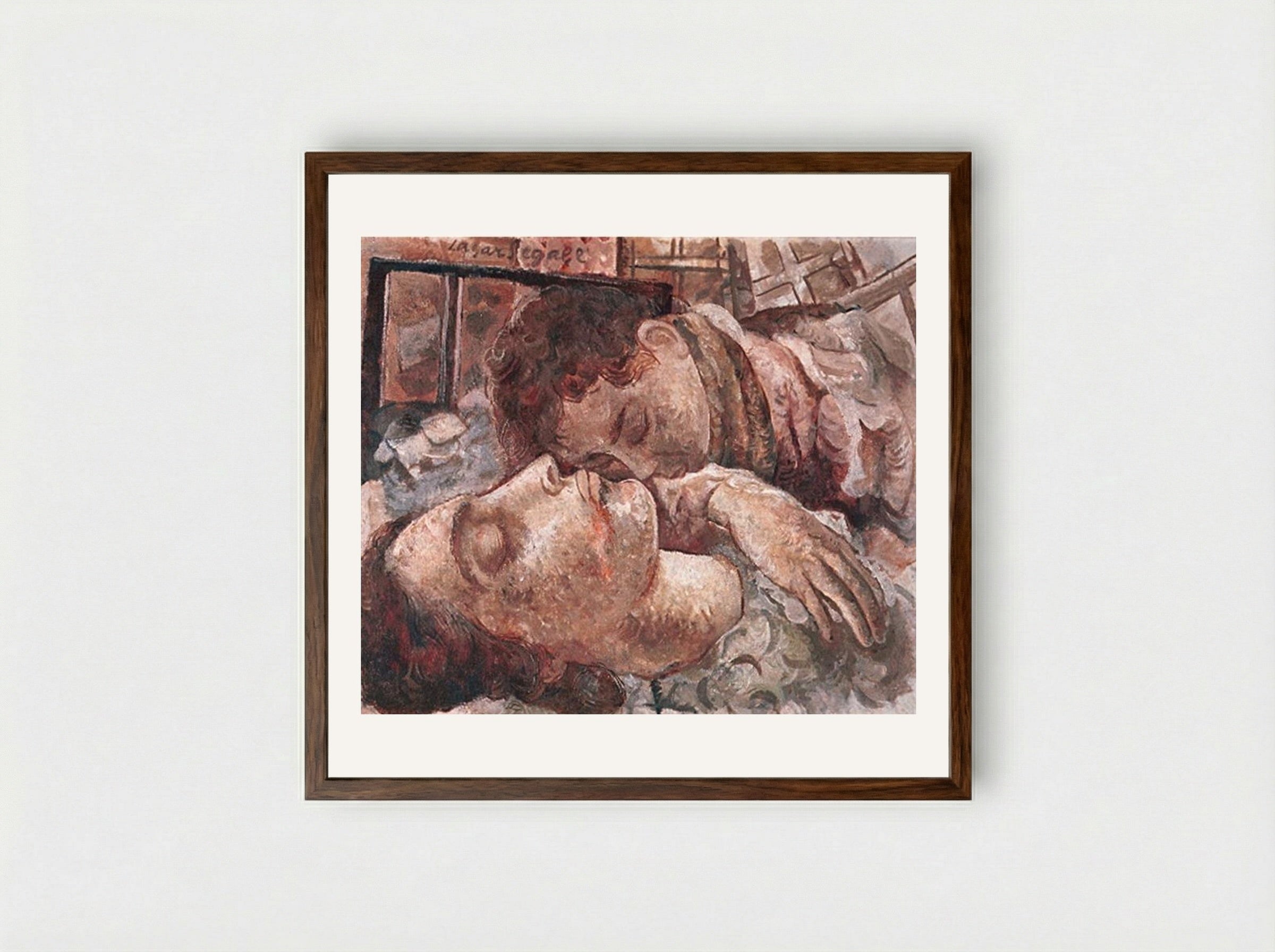 Mãe Morta - Lasar Segall - Framed Print Dark Wood