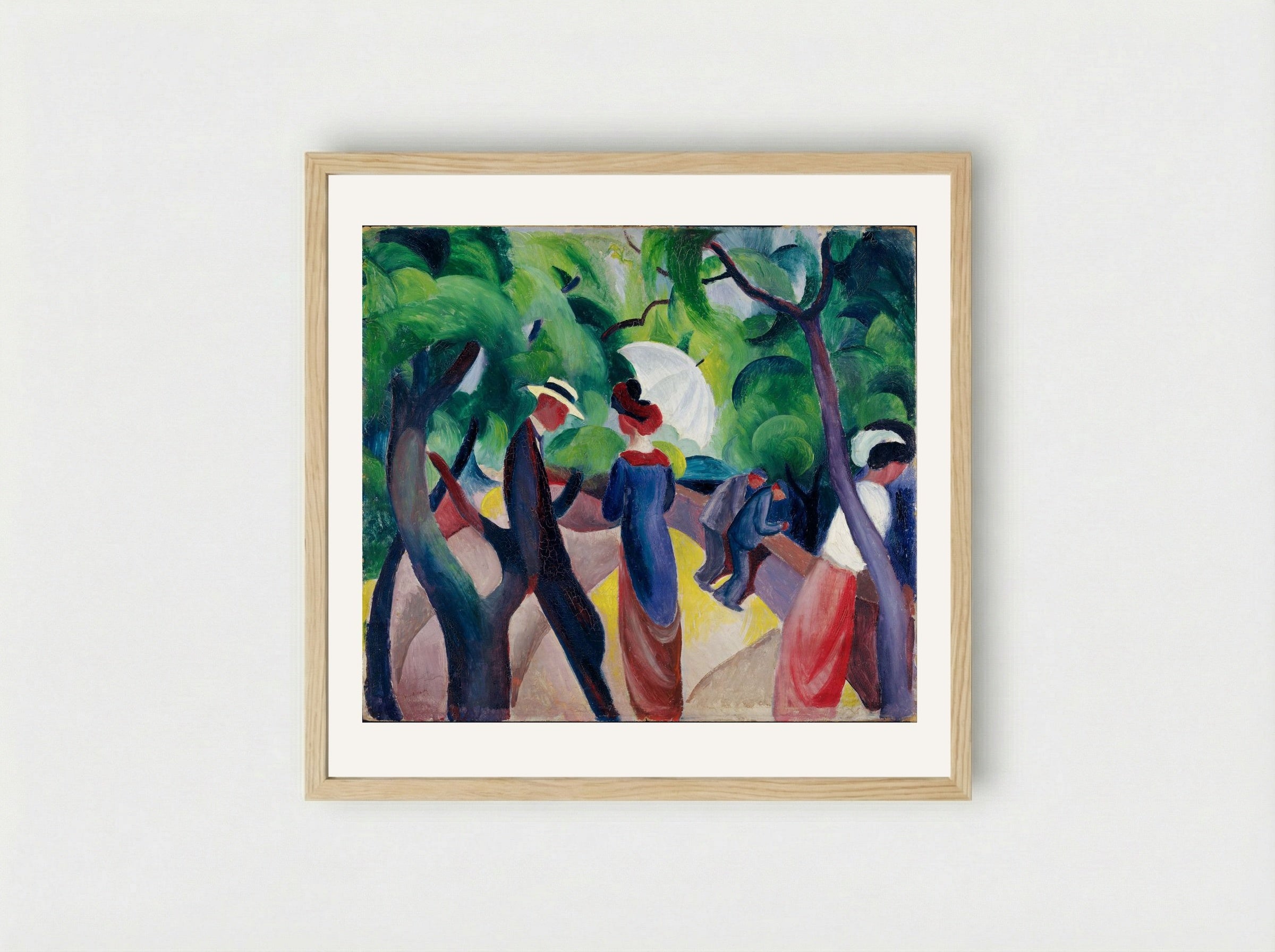 Promenade - August Macke - Framed Print Wood