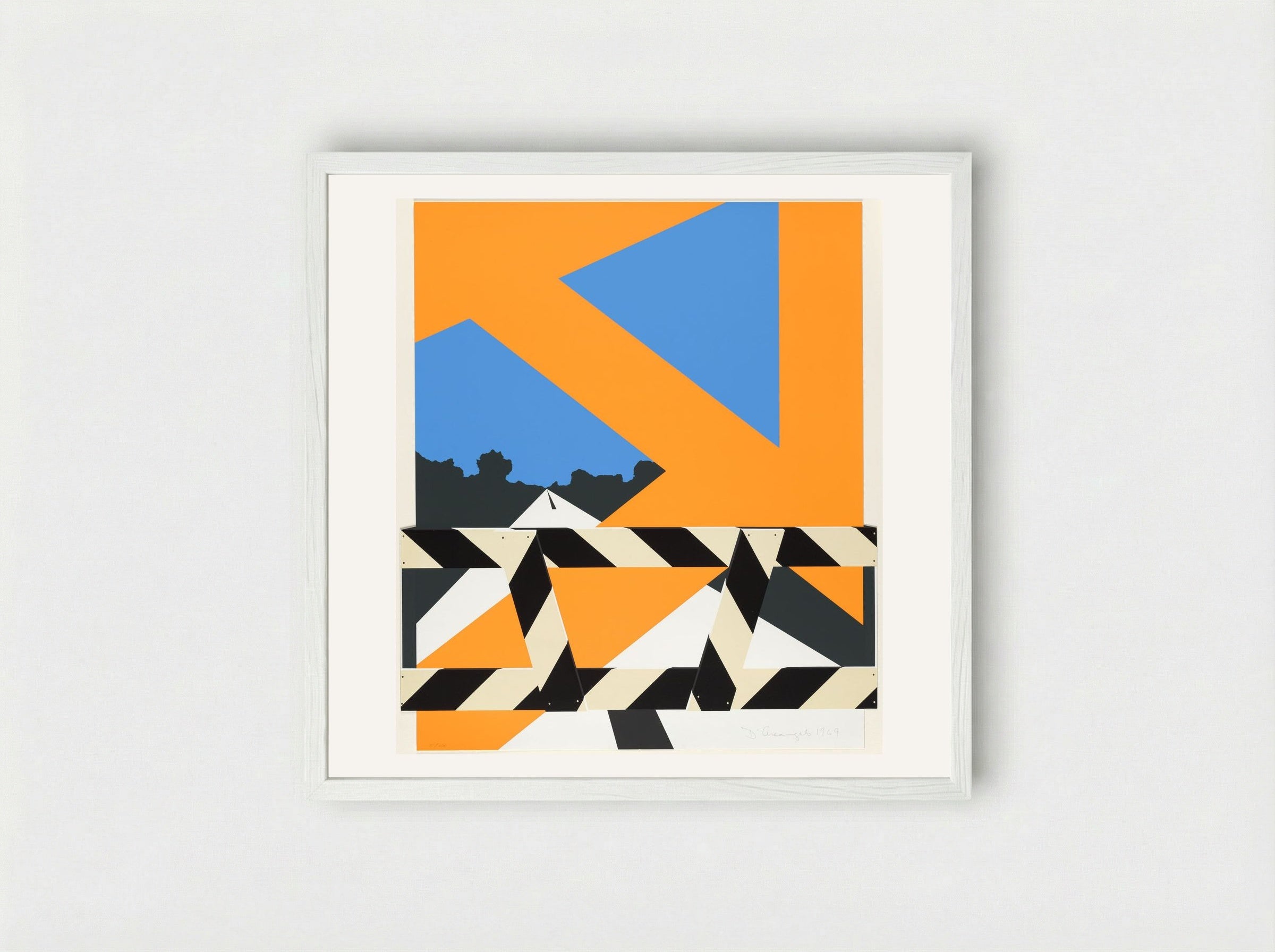 Bridge Barrier - Allan D'Arcangelo - Framed Print White