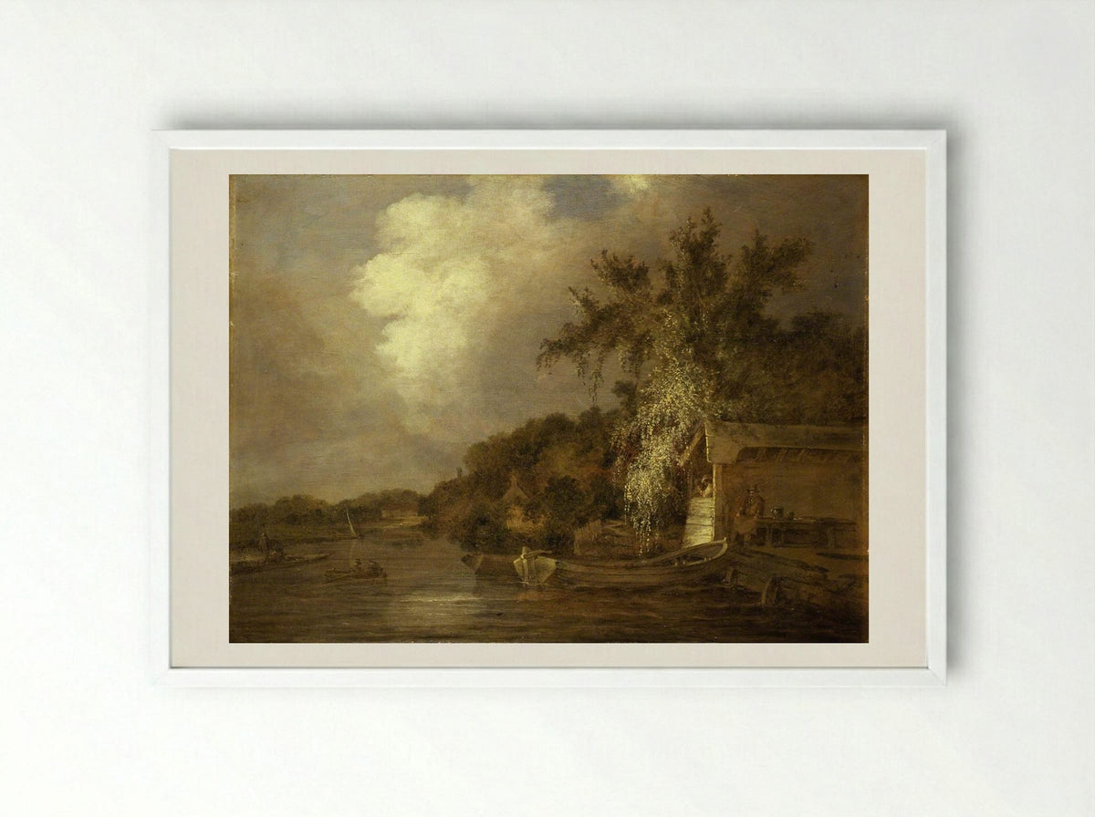 The Yare at Thorpe, Norwich - John Crome - Framed Print White