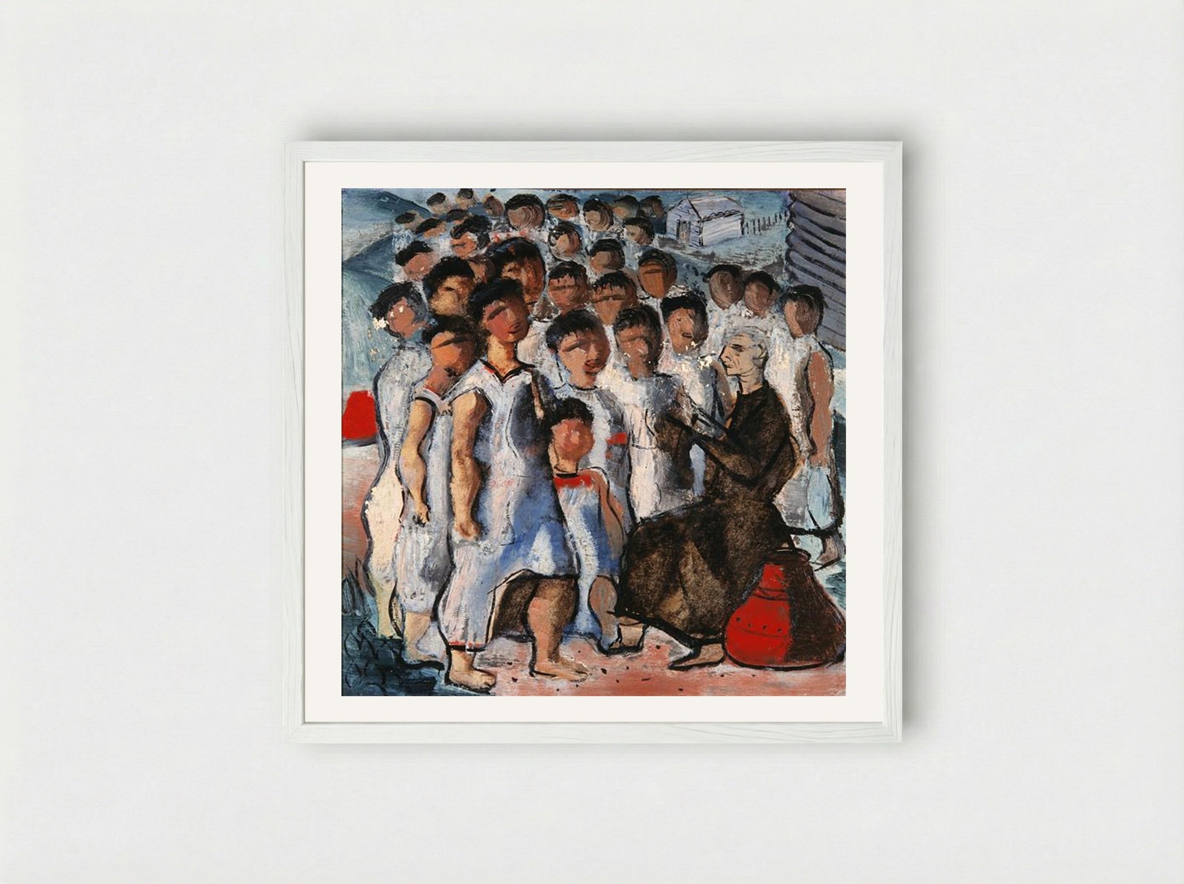 Catechesis - Candido Portinari - Framed Print White