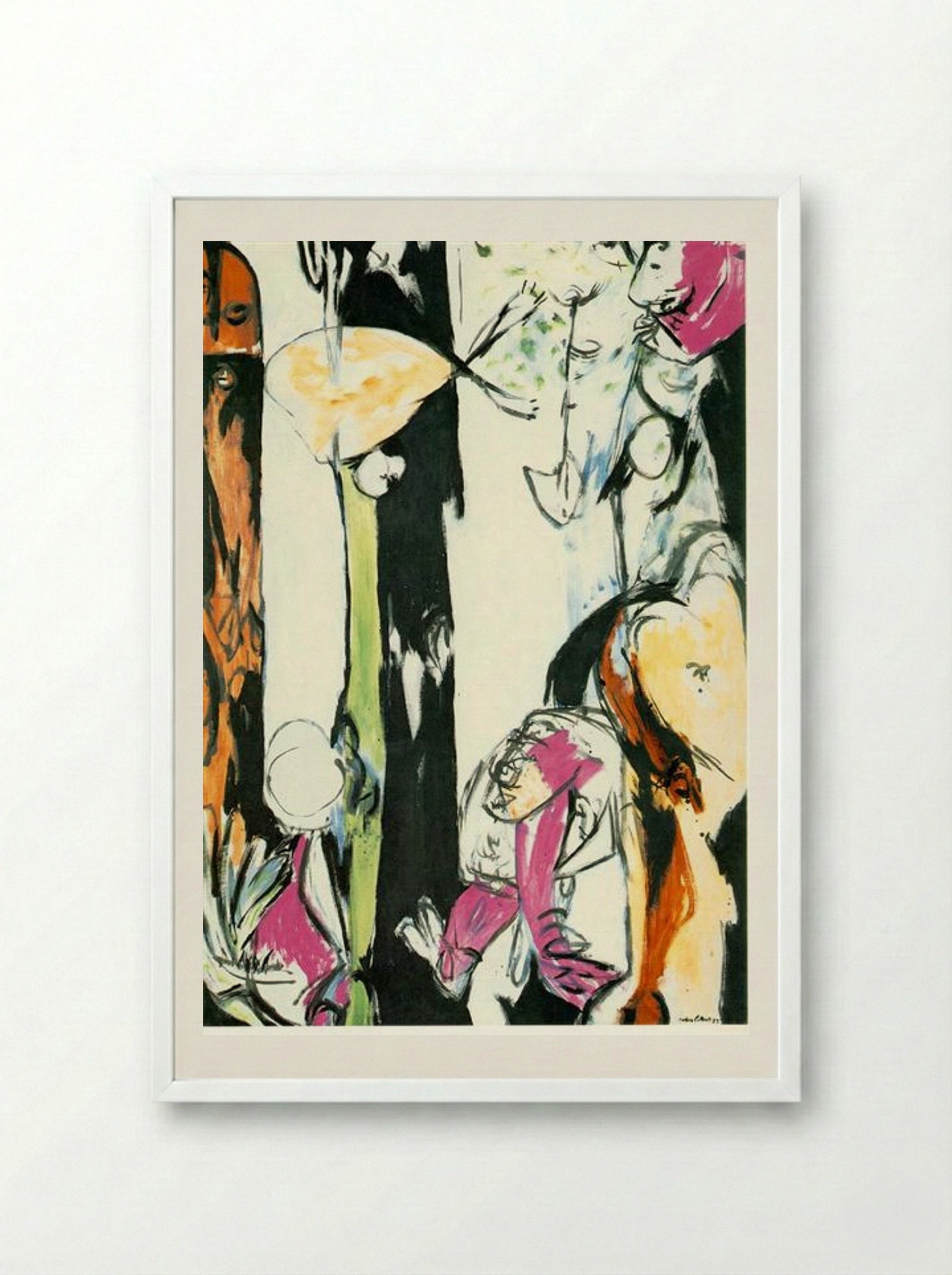 Easter and the Totem - Jackson Pollock - Framed Print White