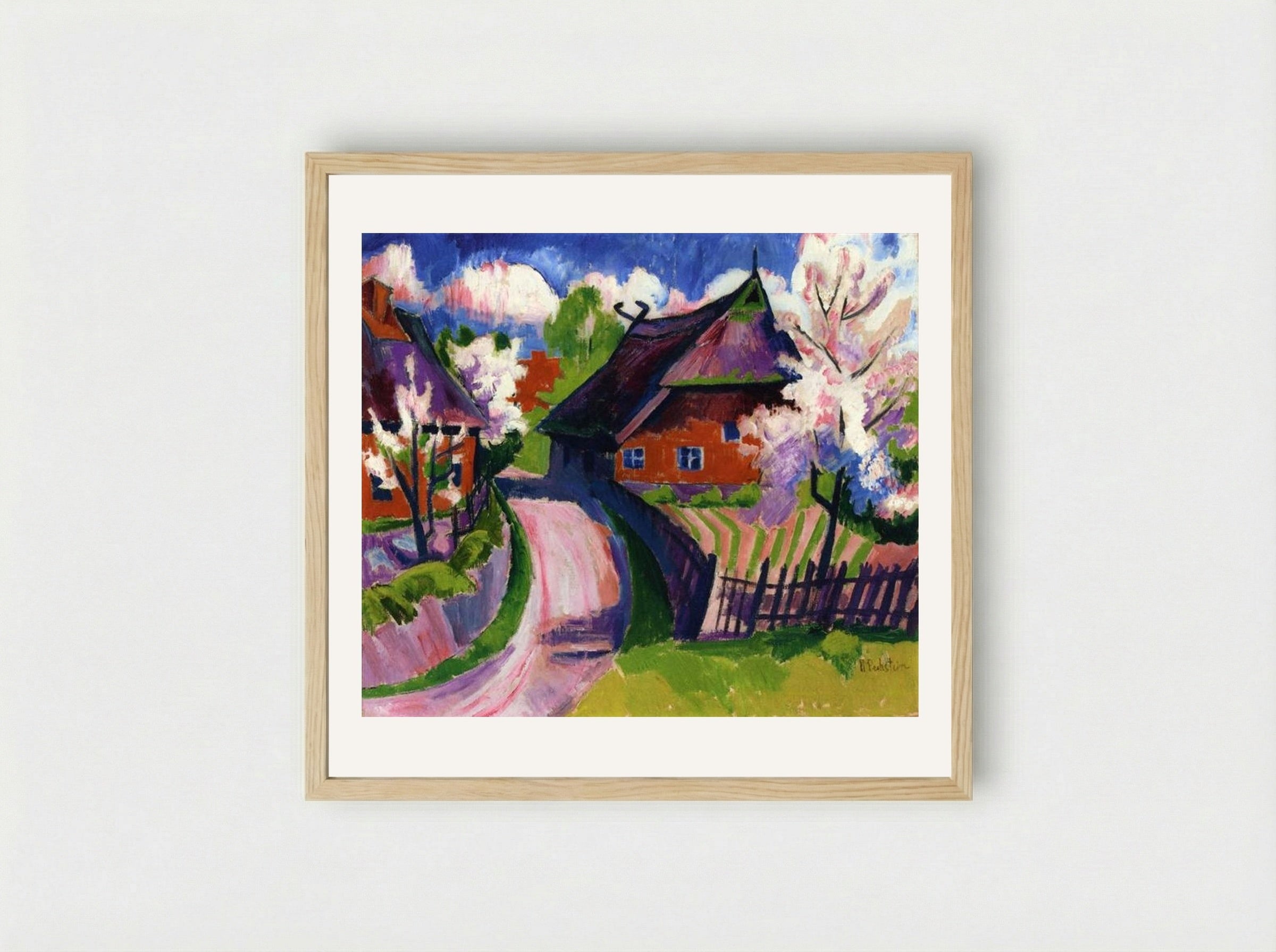 Springtime - Max Pechstein - Framed Print Wood
