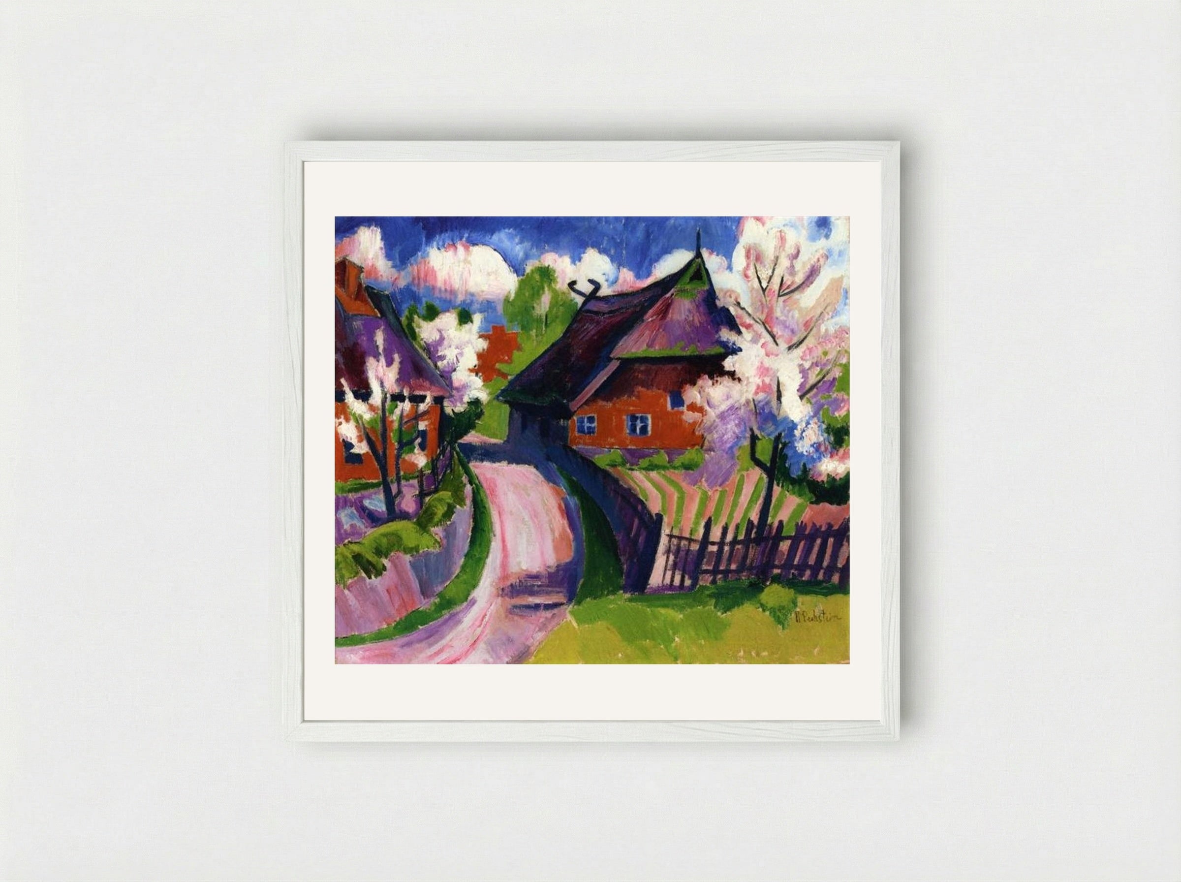 Springtime - Max Pechstein - Framed Print White