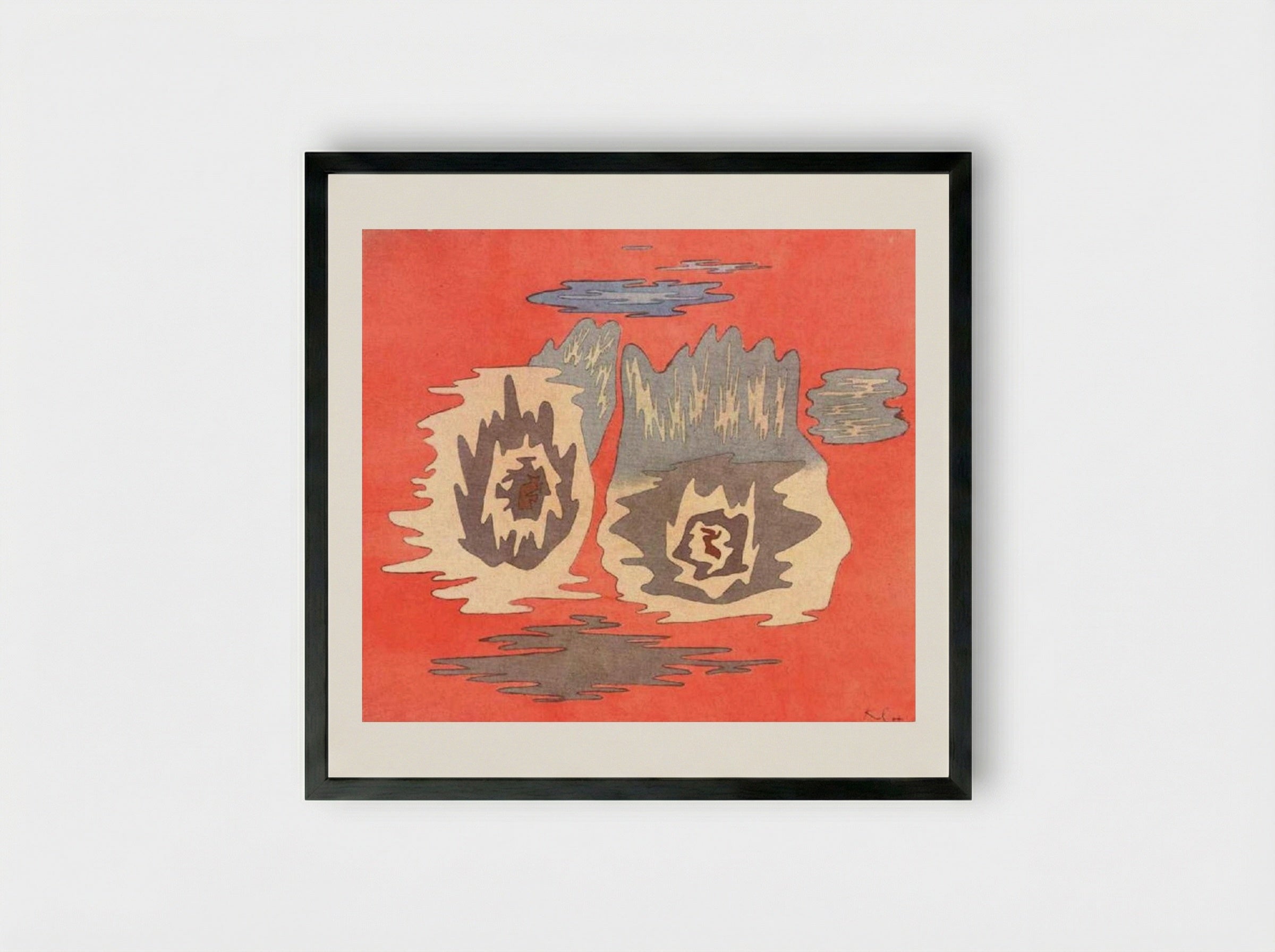 The Place of the Twins - Paul Klee - Framed Print Black
