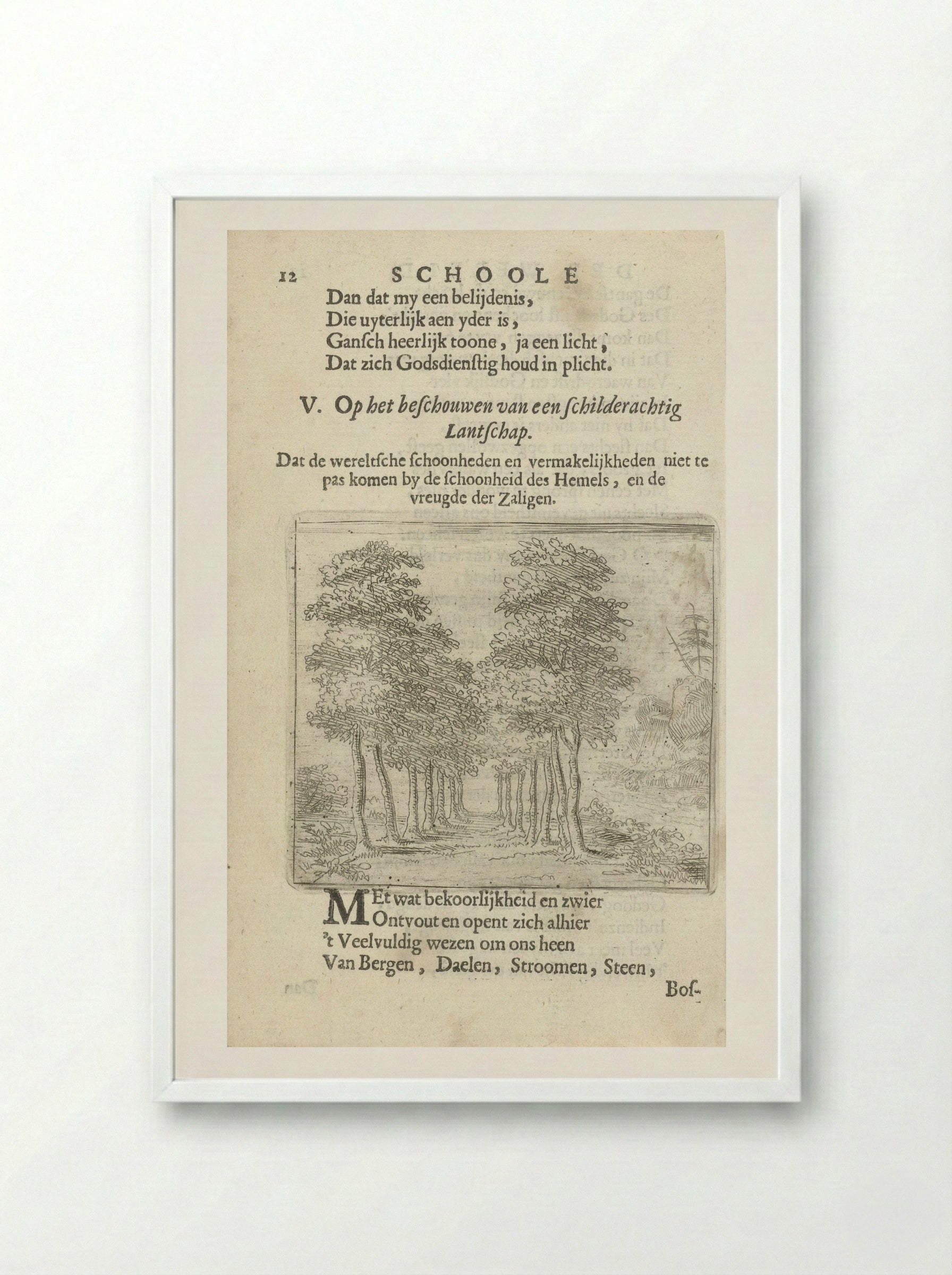 Avenue of Trees - Arnold Houbraken - Framed Print White