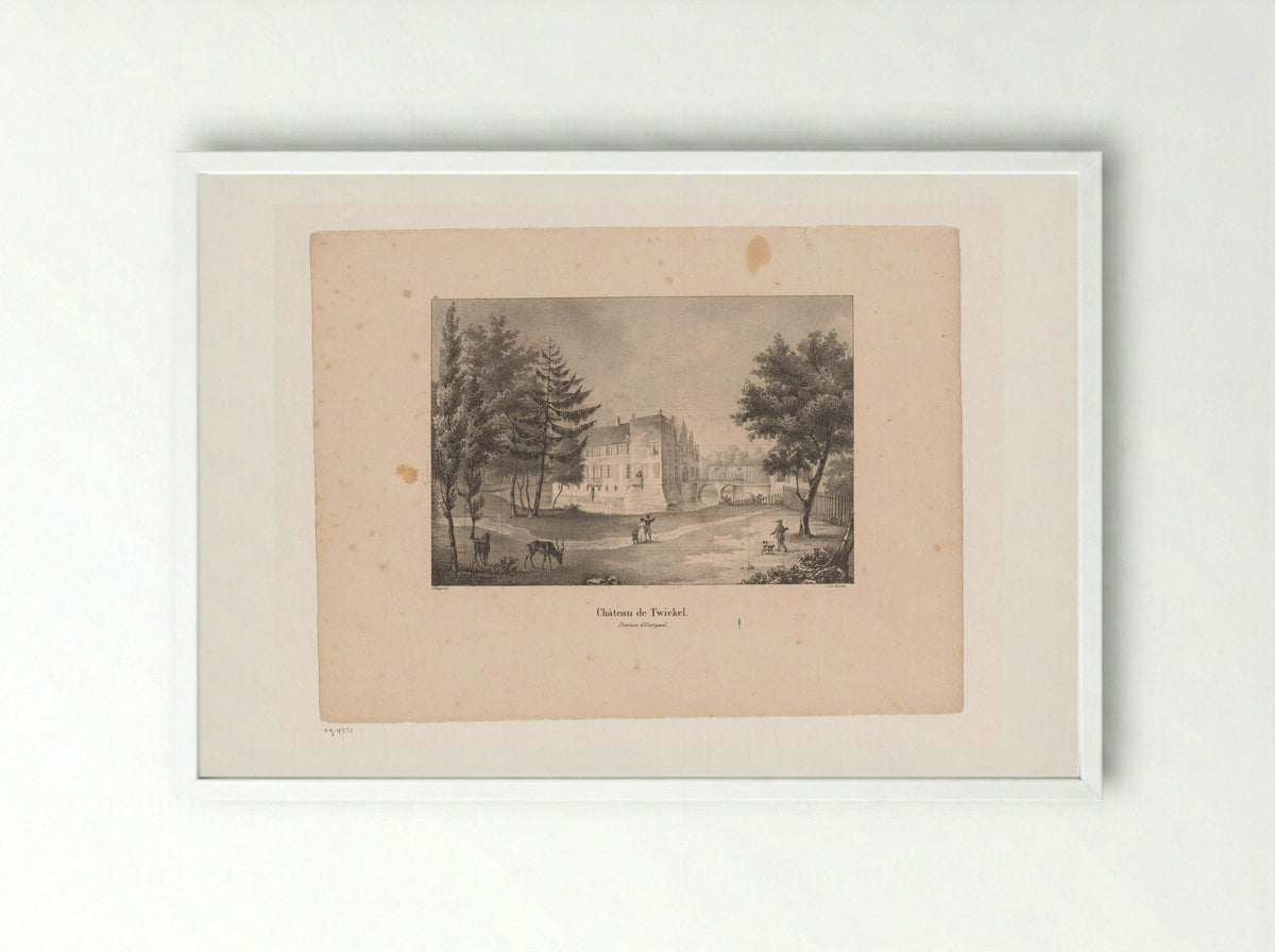 Château de Twickel - Jean Baptiste Ambroise Marcellin Jobard - Framed Print White