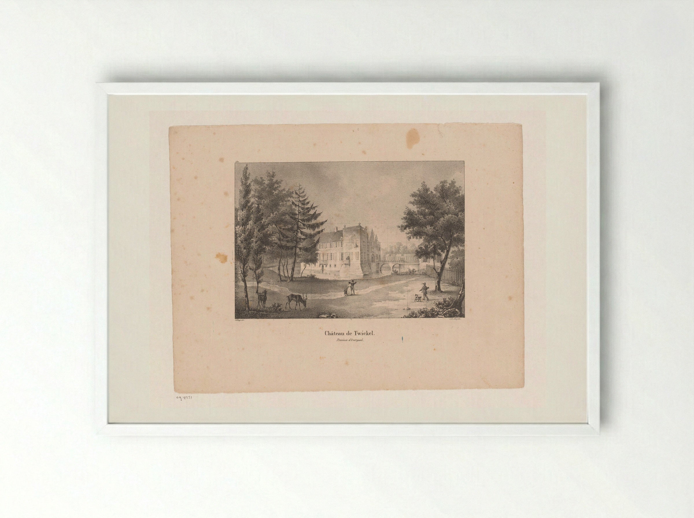 Château de Twickel - Jean Baptiste Ambroise Marcellin Jobard - Framed Print White