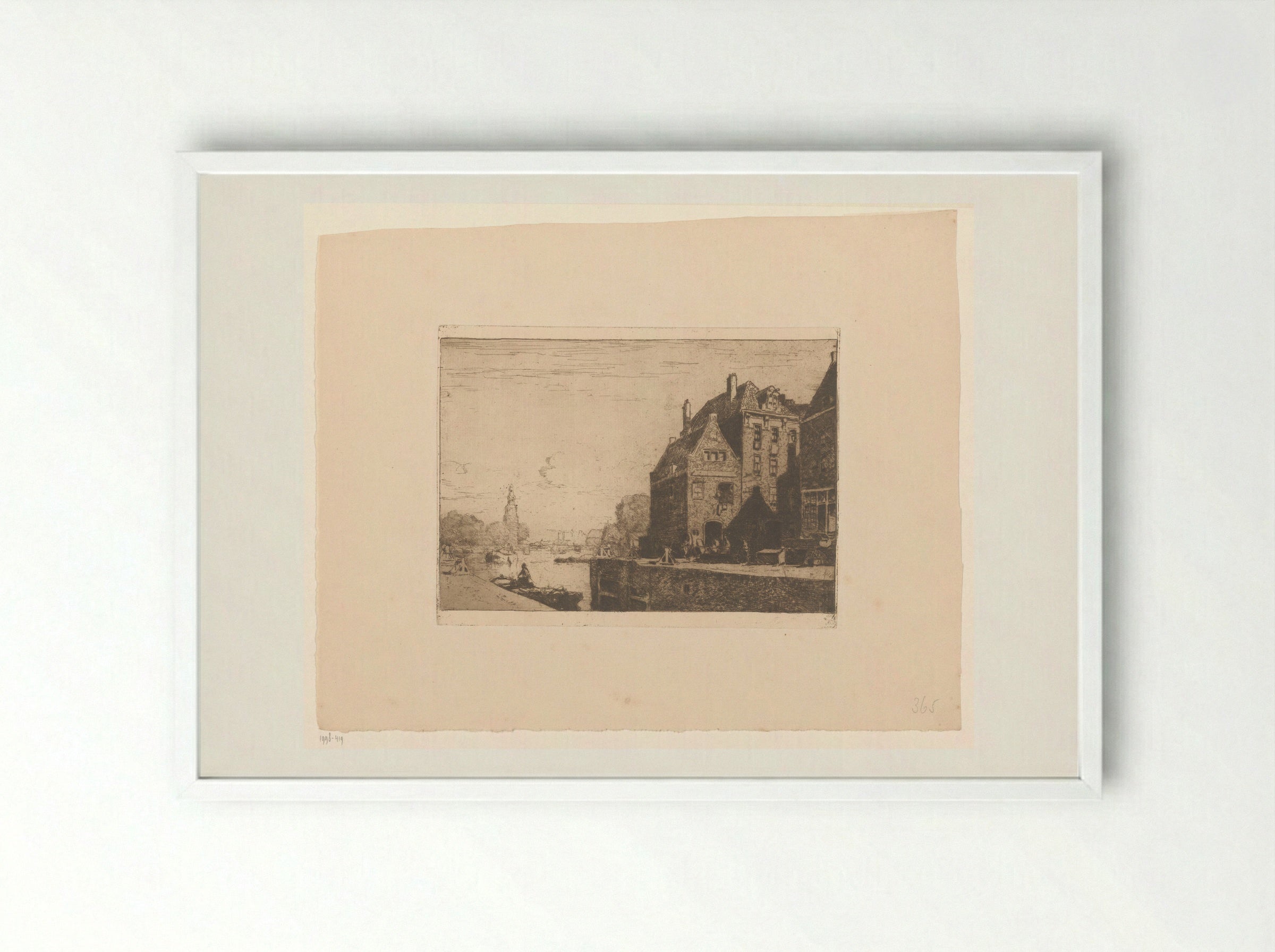Sint Antoniesluis, Amsterdam - Cornelis Vreedenburgh - Framed Print White