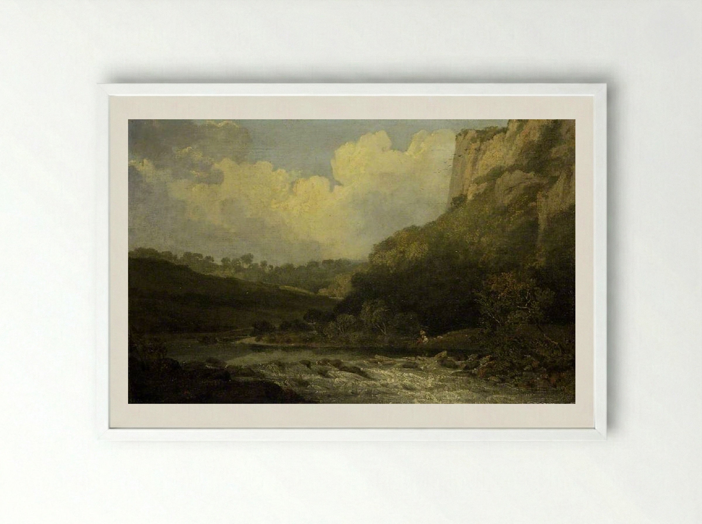 High Tor, Matlock - John Crome - Framed Print White