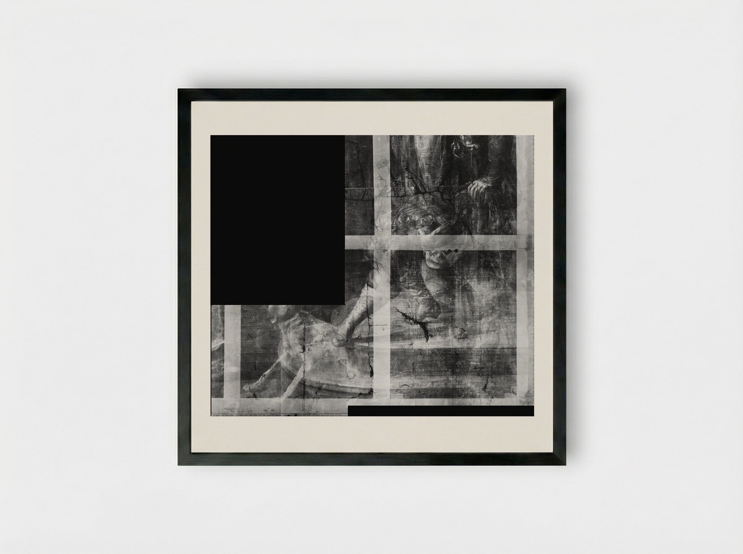 Esther before Ahasuerus - Artemisia Gentileschi - Framed Print Black