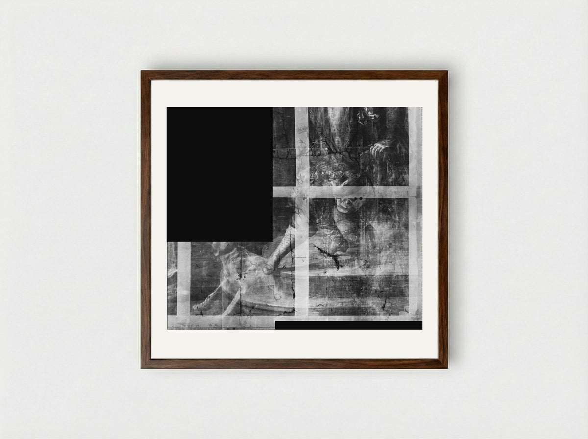 Esther before Ahasuerus - Artemisia Gentileschi - Framed Print Dark Wood