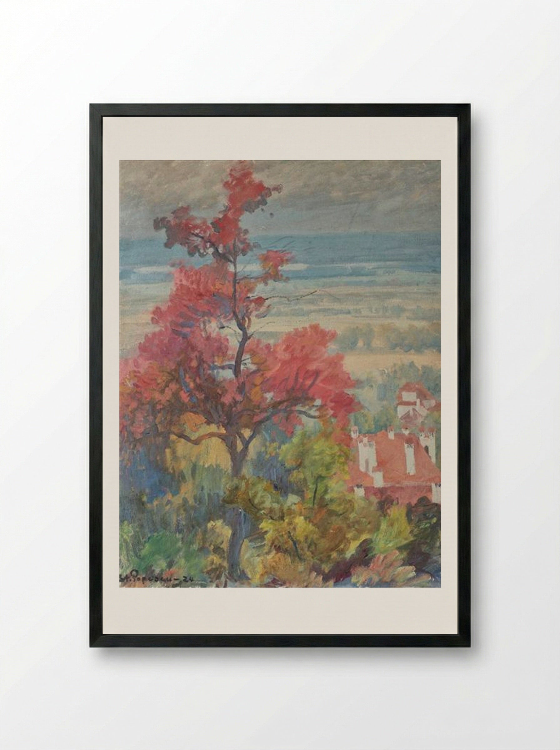 Landscape from Provence - Stefan Popescu - Framed Print Black