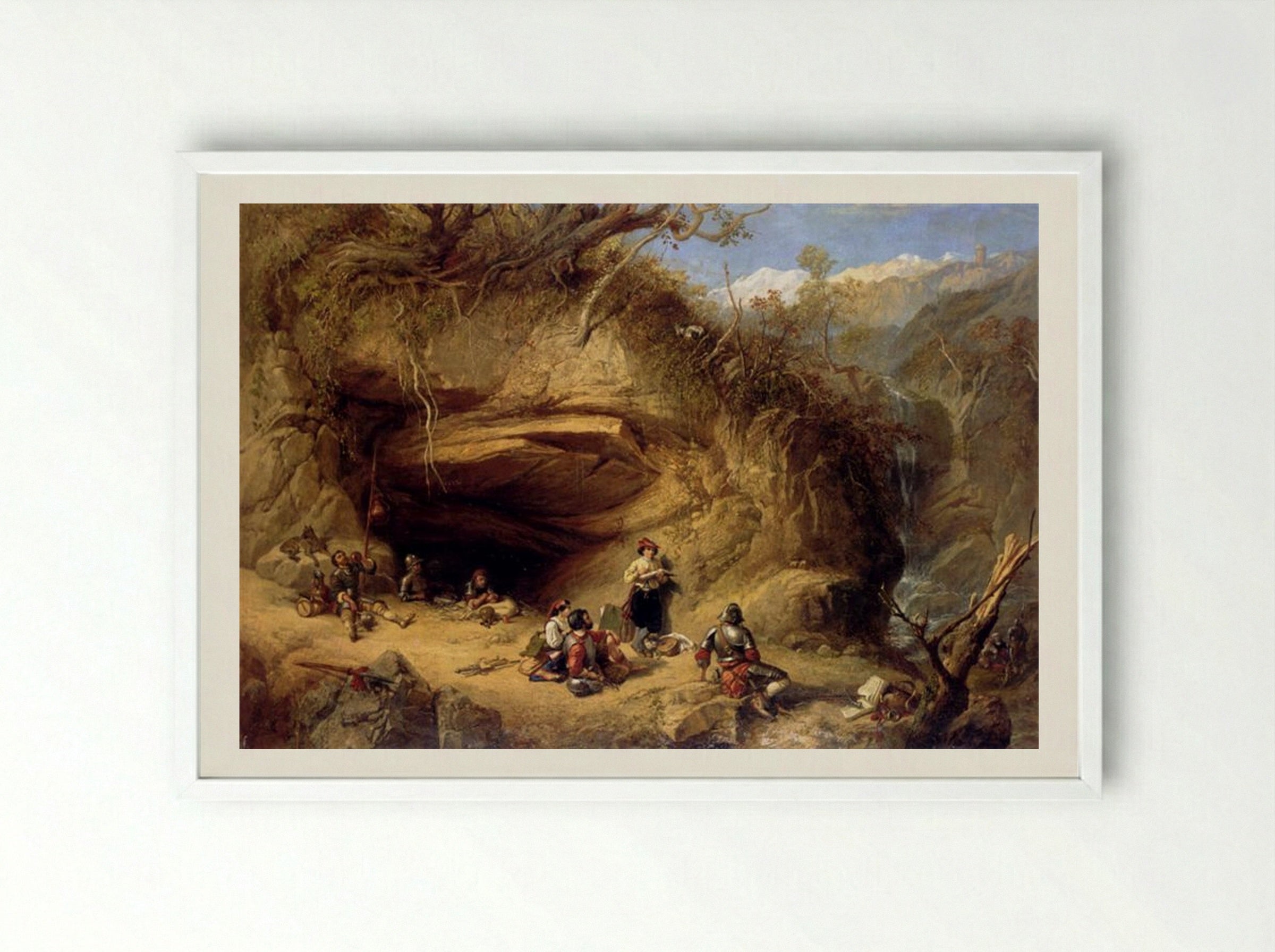 Scene Near Zeldkirch In The Tyrol - William Shayer - Framed Print White