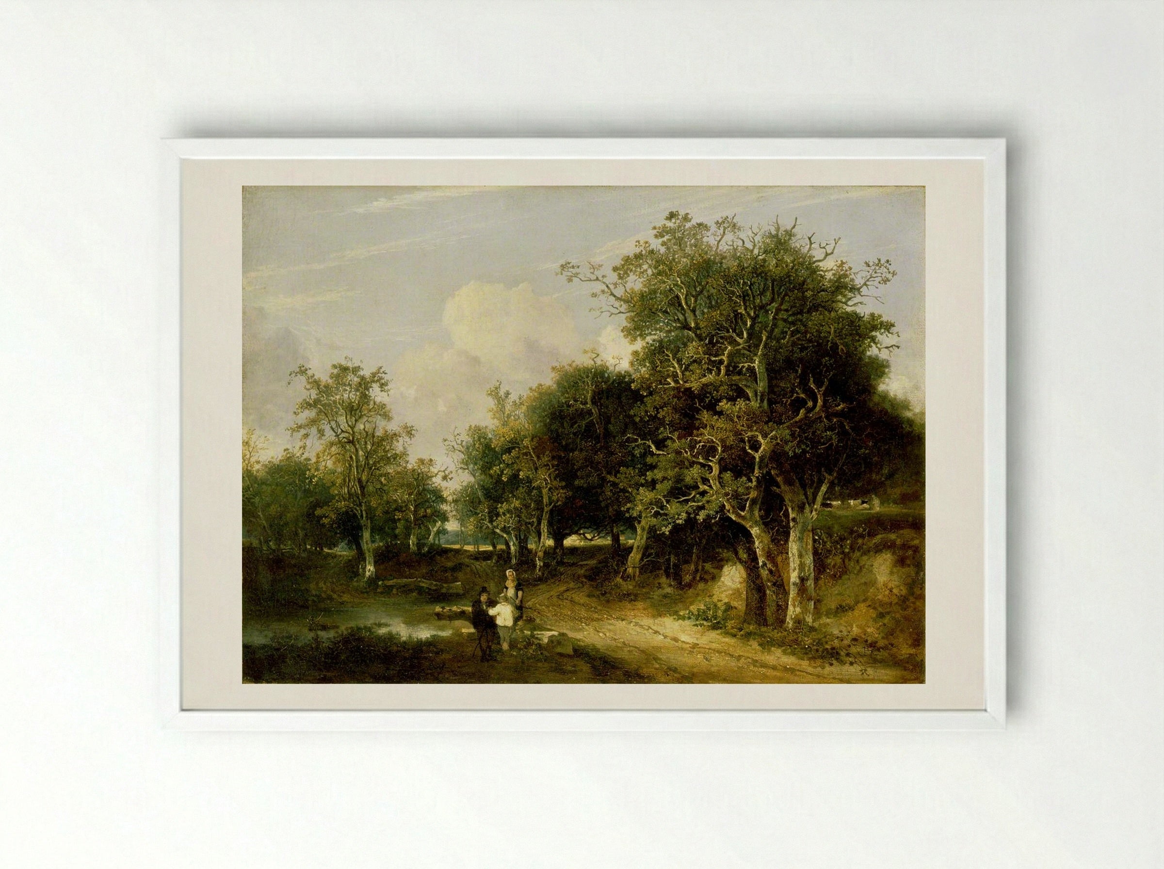 Grove Scene - John Crome - Framed Print White