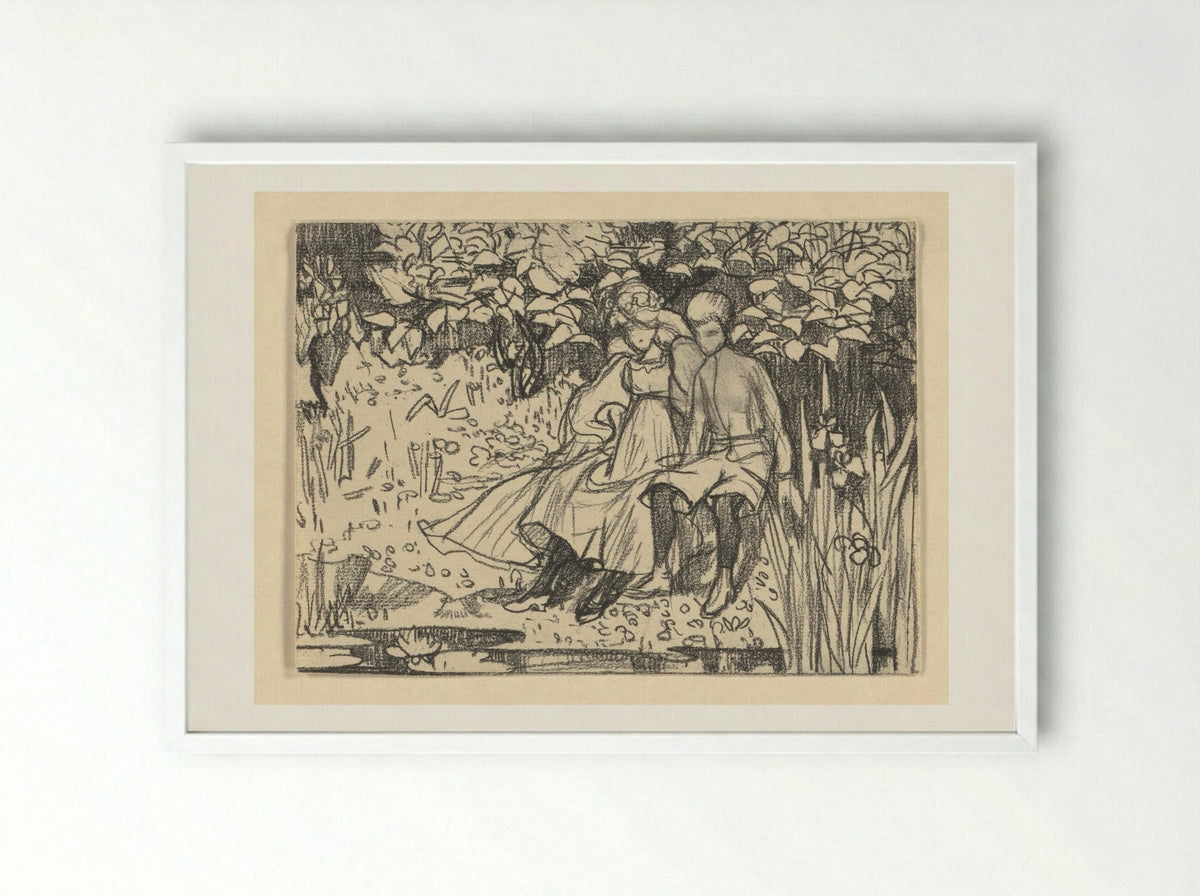 Johannes en Windekind - Edzard Koning - Framed Print White