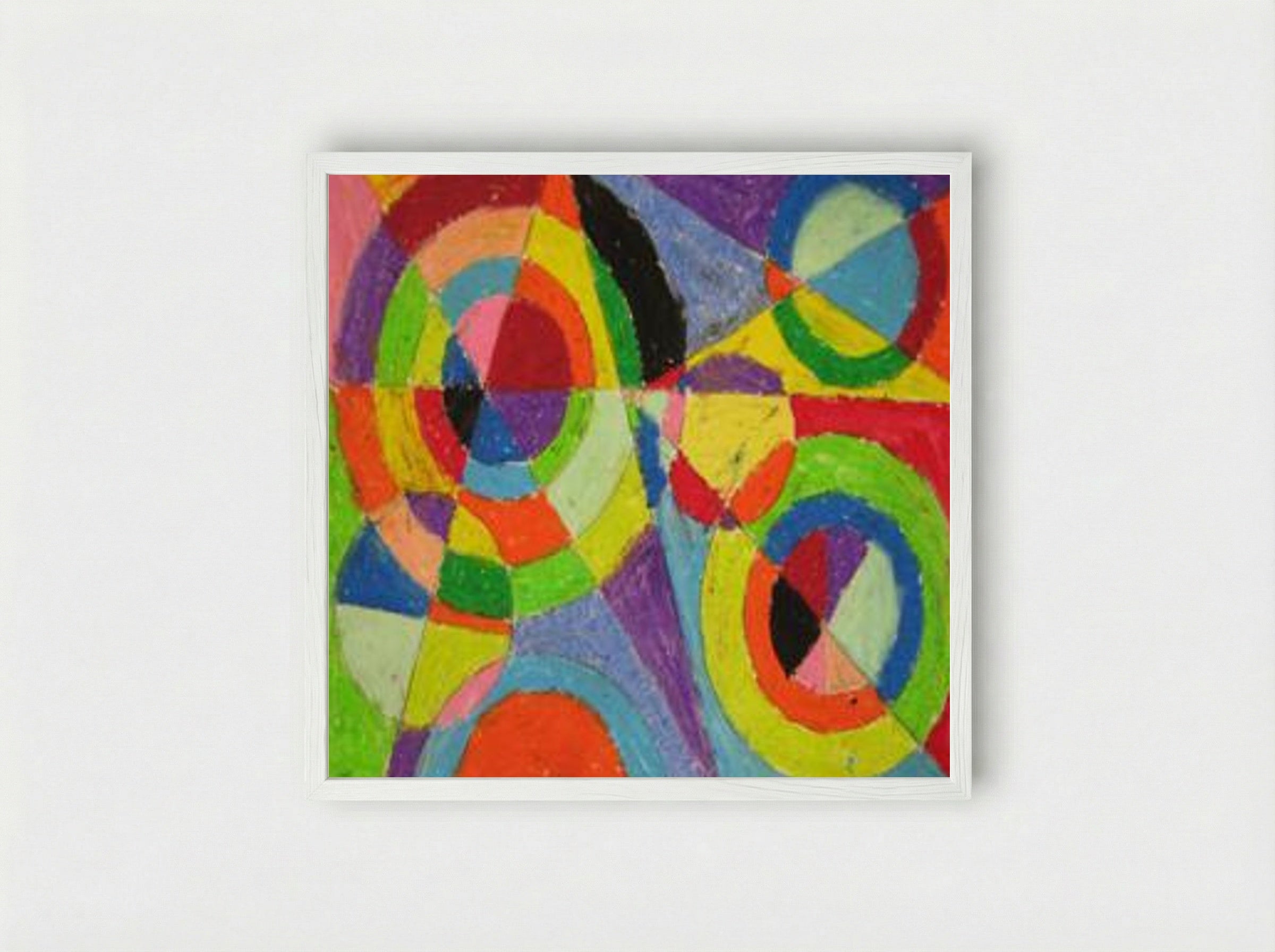 Color Explosion - Robert Delaunay - Framed Print White