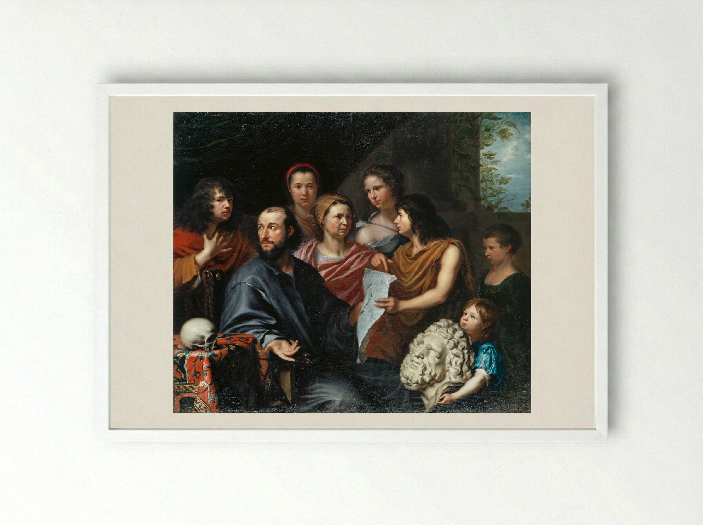 Self-Portrait with Family - Matthäus Merian (I) - Framed Print White