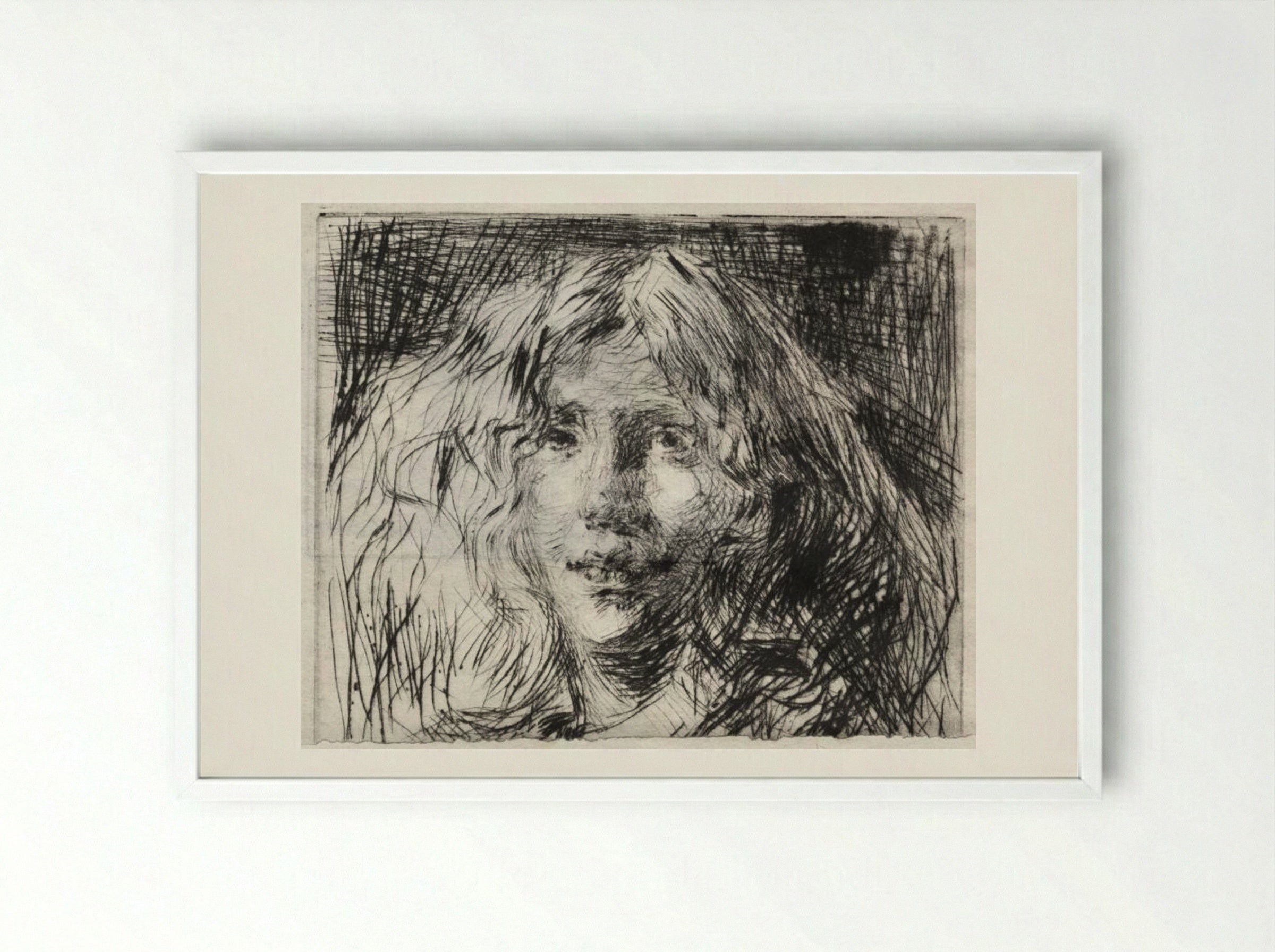 La Belle Irlandaise - James McNeill Whistler - Framed Print White