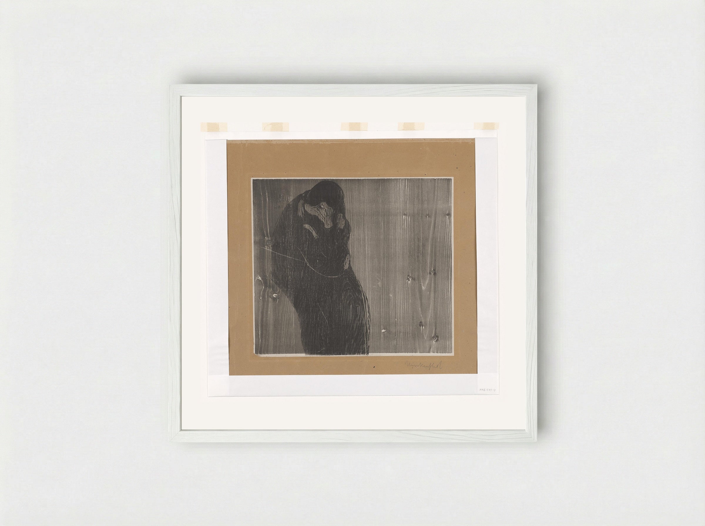 The Kiss III - Edvard Munch - Framed Print White