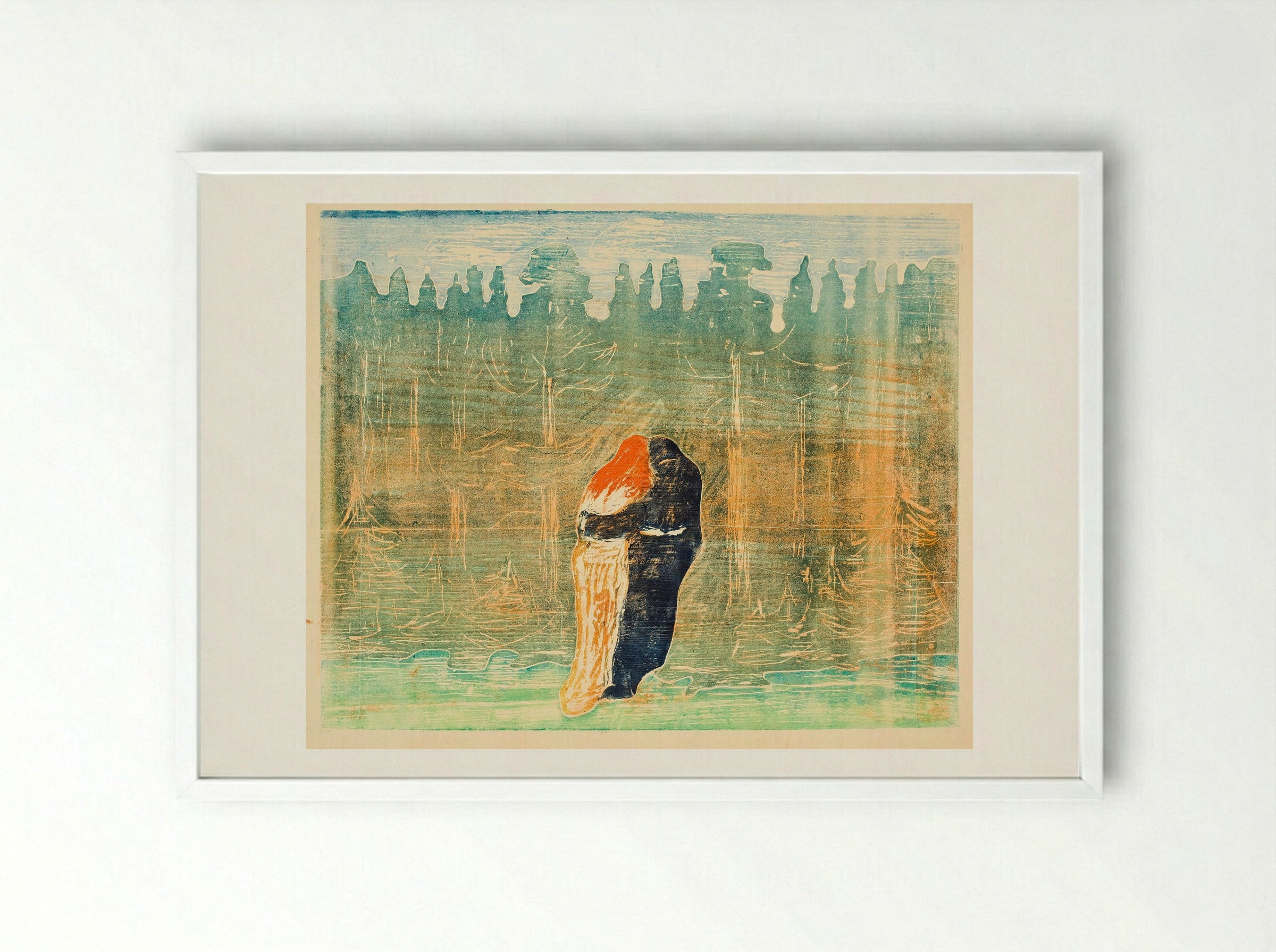 Towards the Forest II - Edvard Munch - Framed Print White