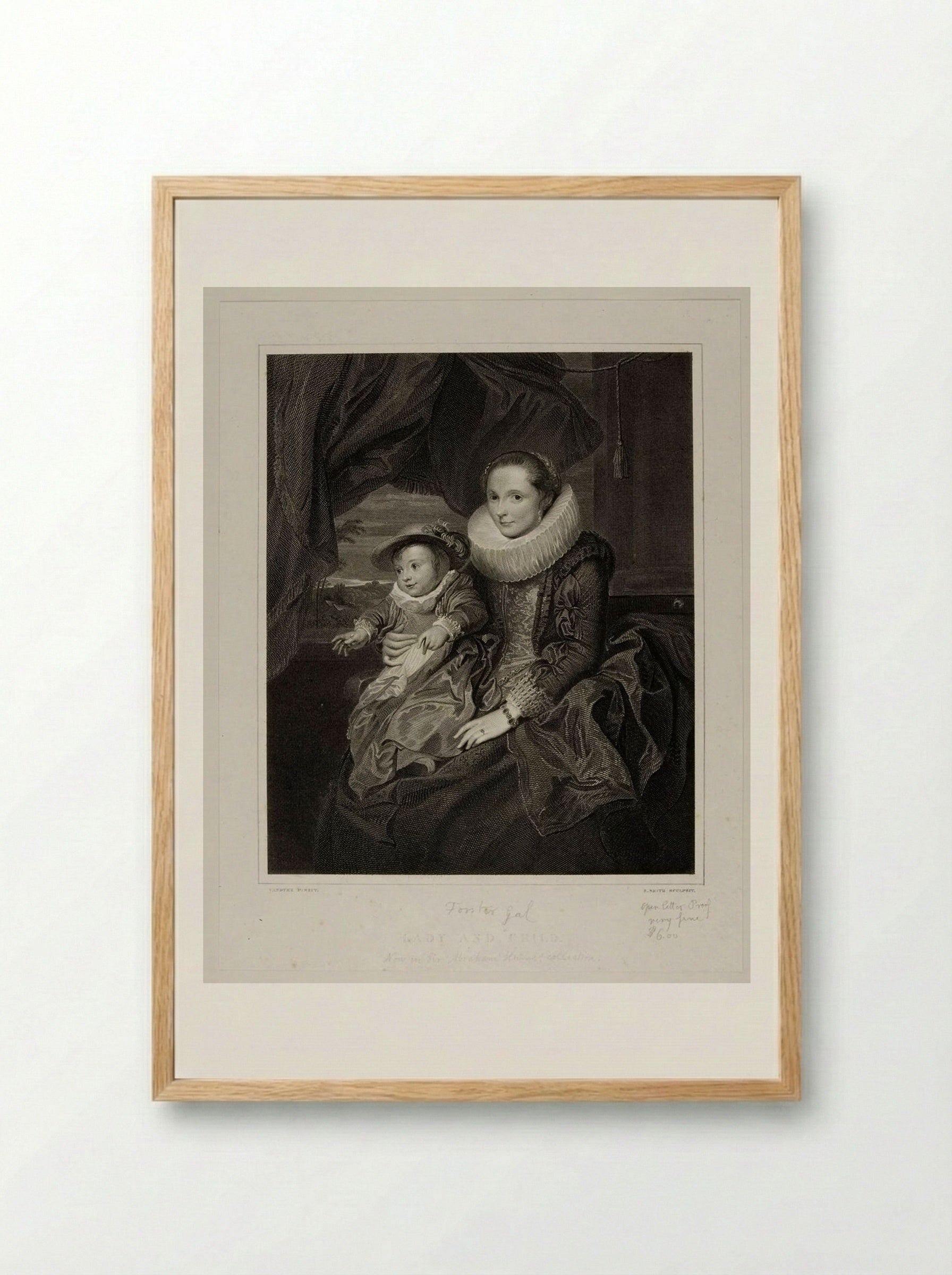 Lady and Child - Edward Smith - Framed Print Wood