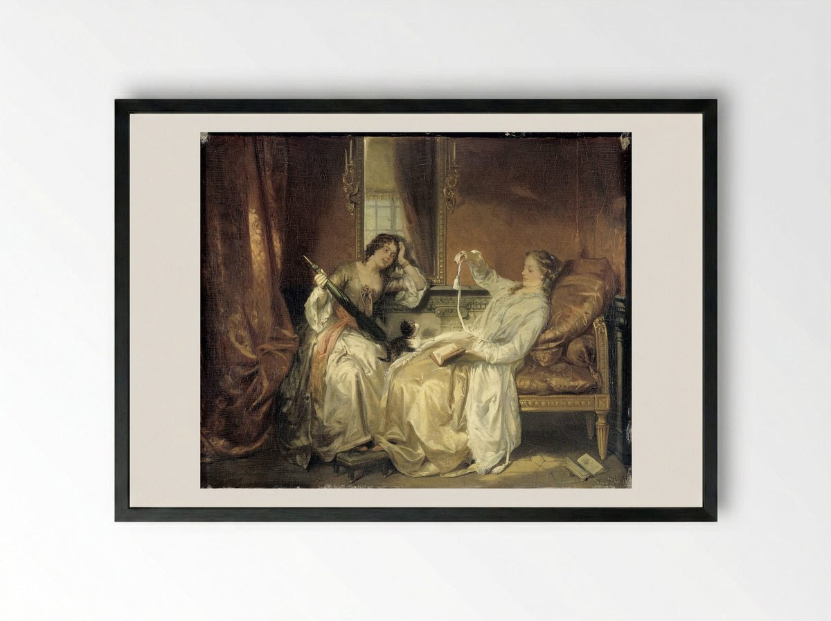 De conversatie - David Bles - Framed Print Black
