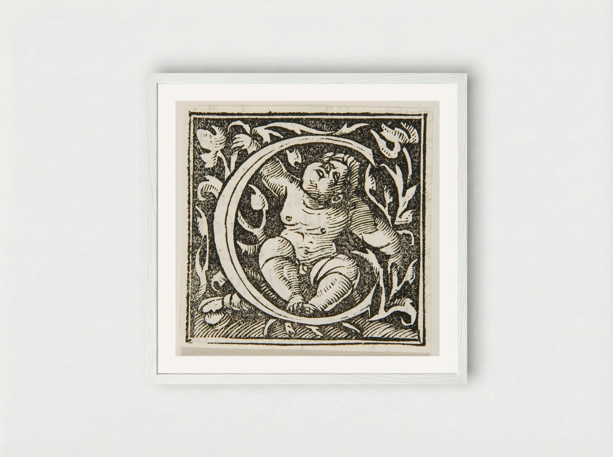 Letter C - Urs Graf - Framed Print White
