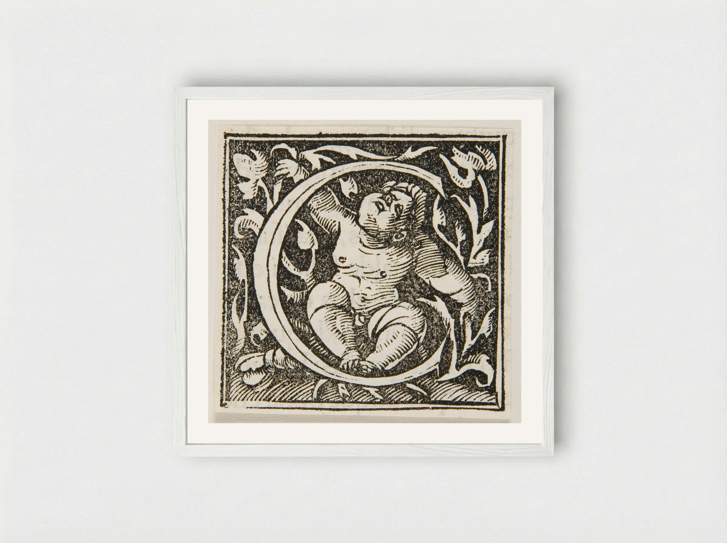 Letter C - Urs Graf - Framed Print White