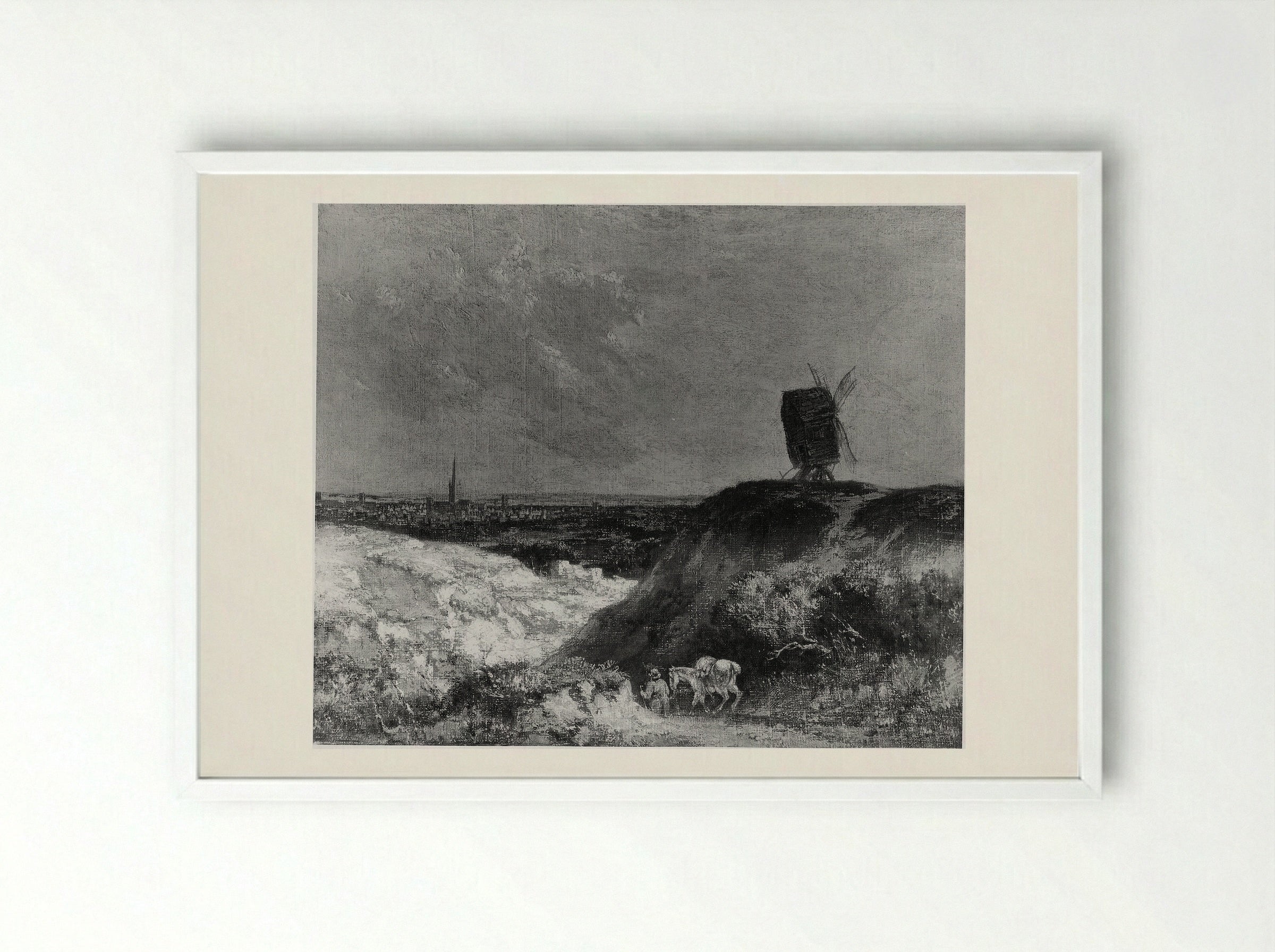 A Windmill near Norwich - John Crome - Framed Print White
