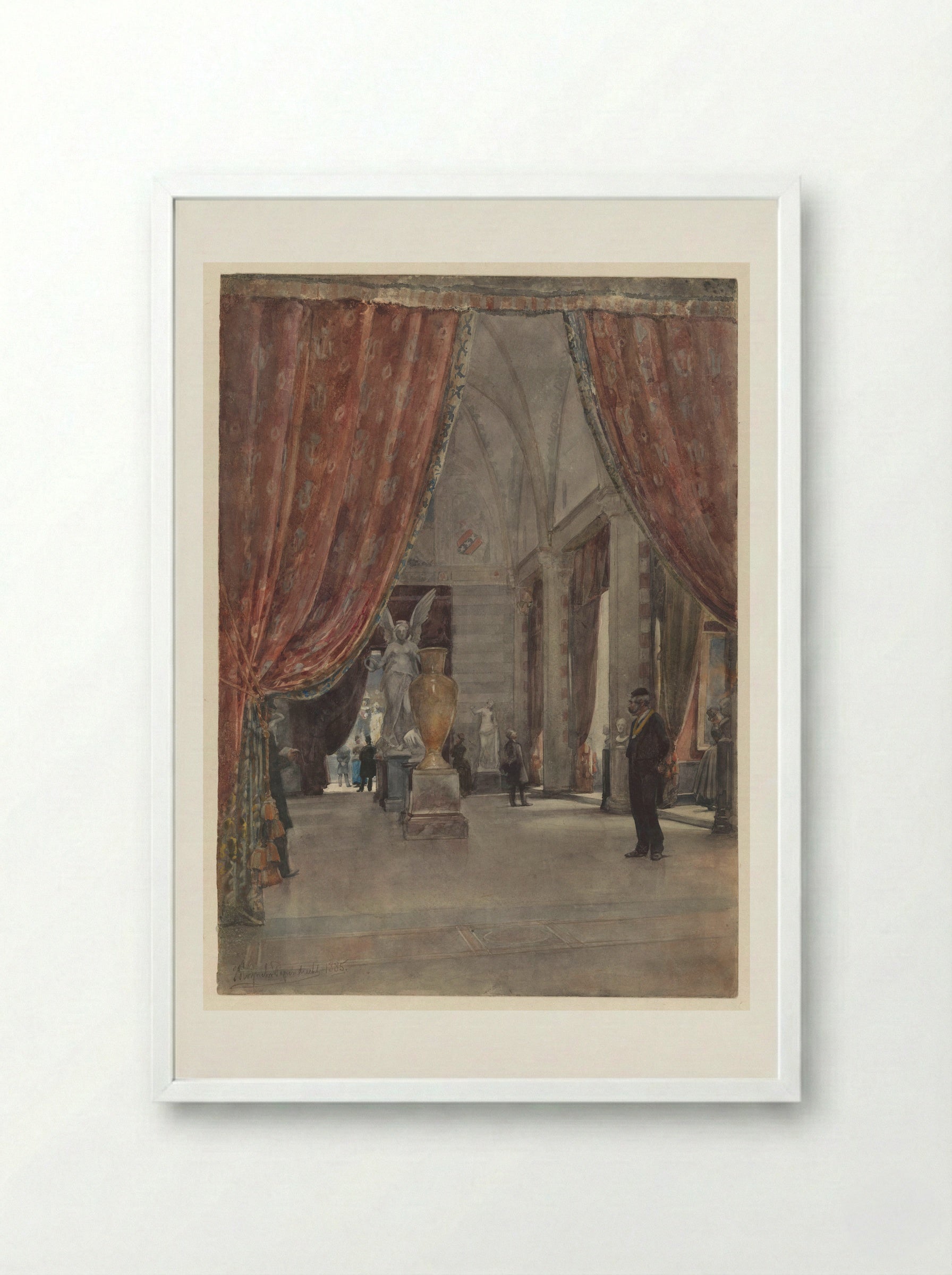 Gang van Bloemgracht 70 te Amsterdam - Jan Hoynck van Papendrecht - Framed Print White